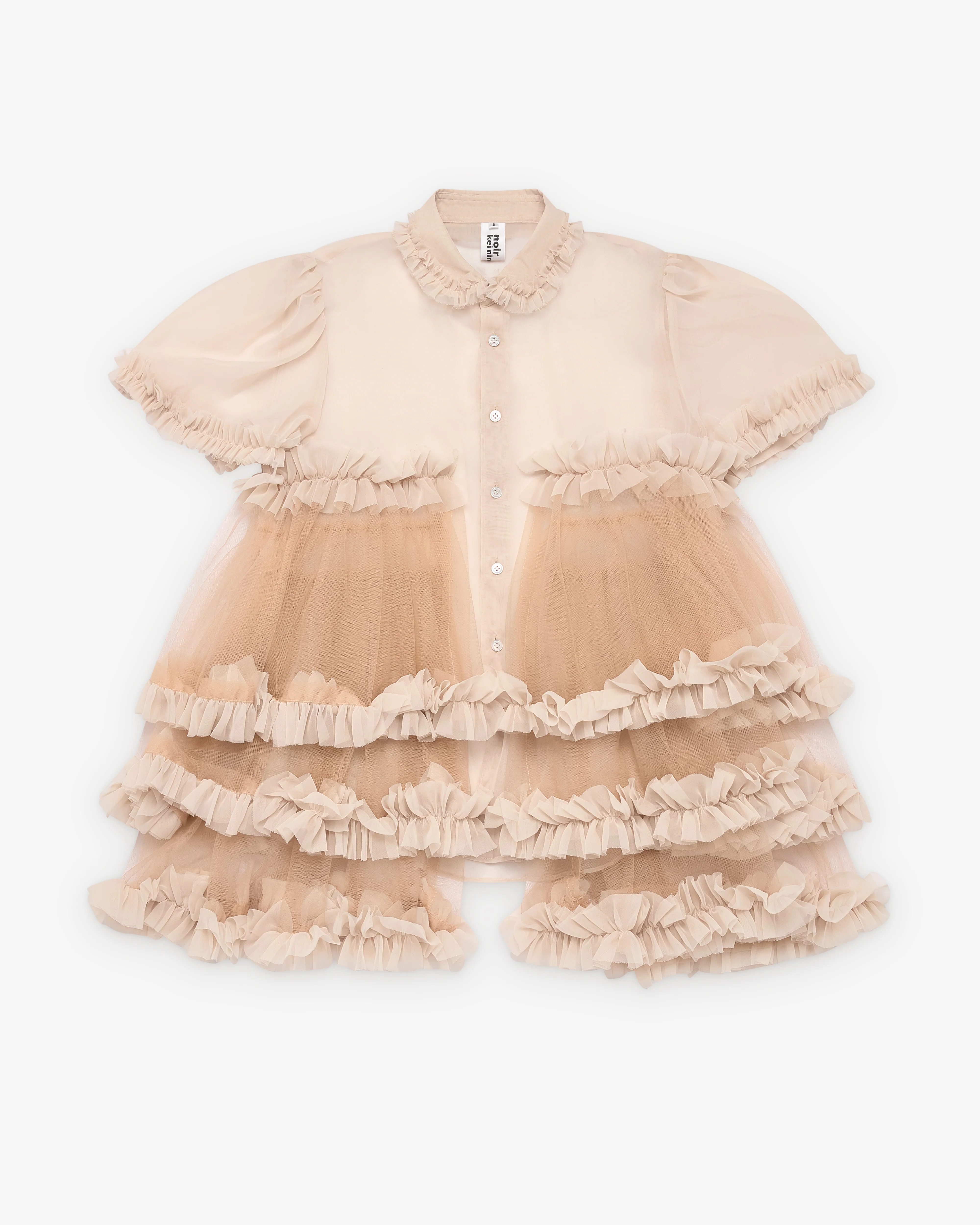 Noir Kei Ninomiya - Women's Tiered Georgette Blouse - (Beige)