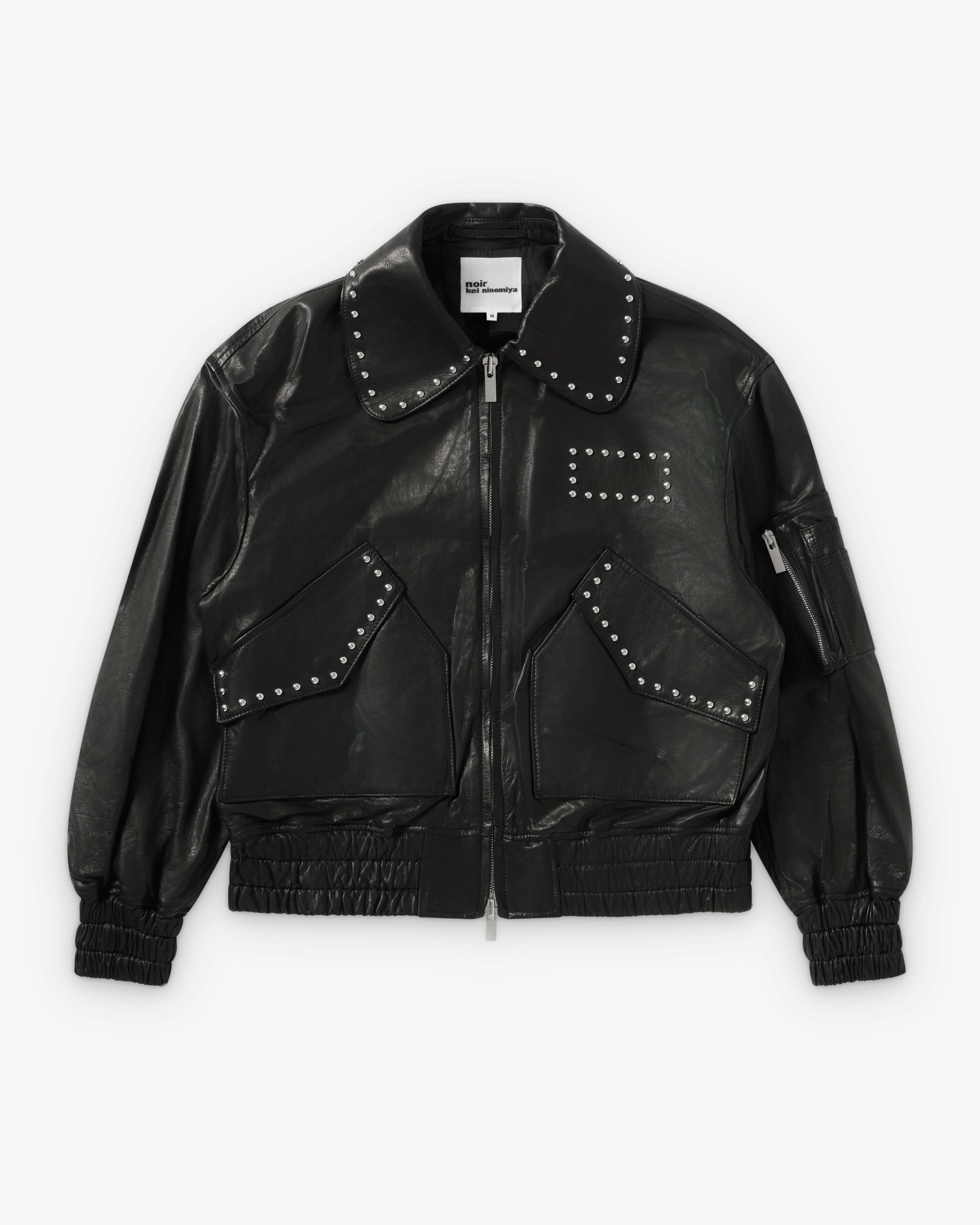 Noir Kei Ninomiya - Women's Studded Leather Jacket - (Black)