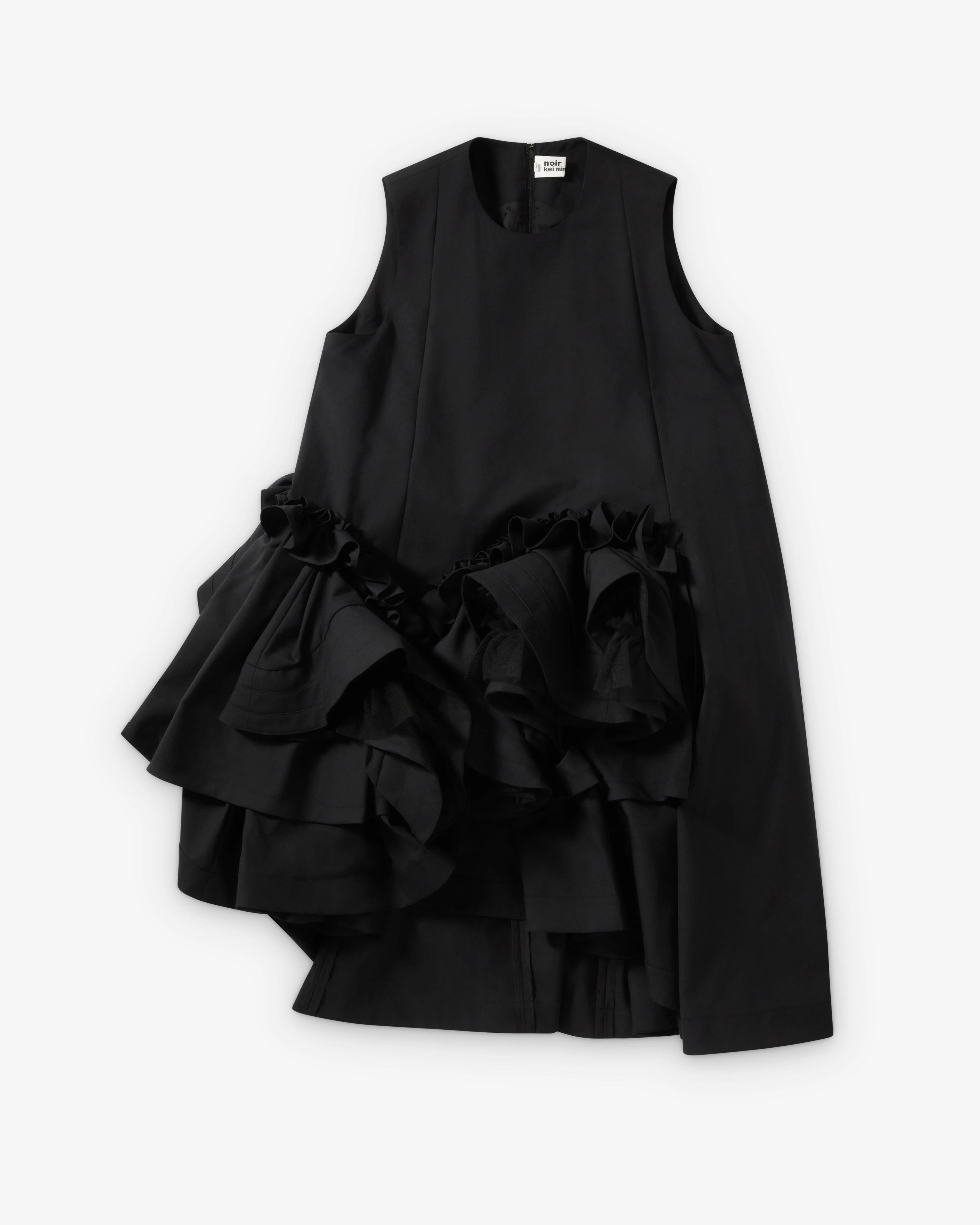 Noir Kei Ninomiya - Women's Asymmetric Ruffle Dress - (Black)