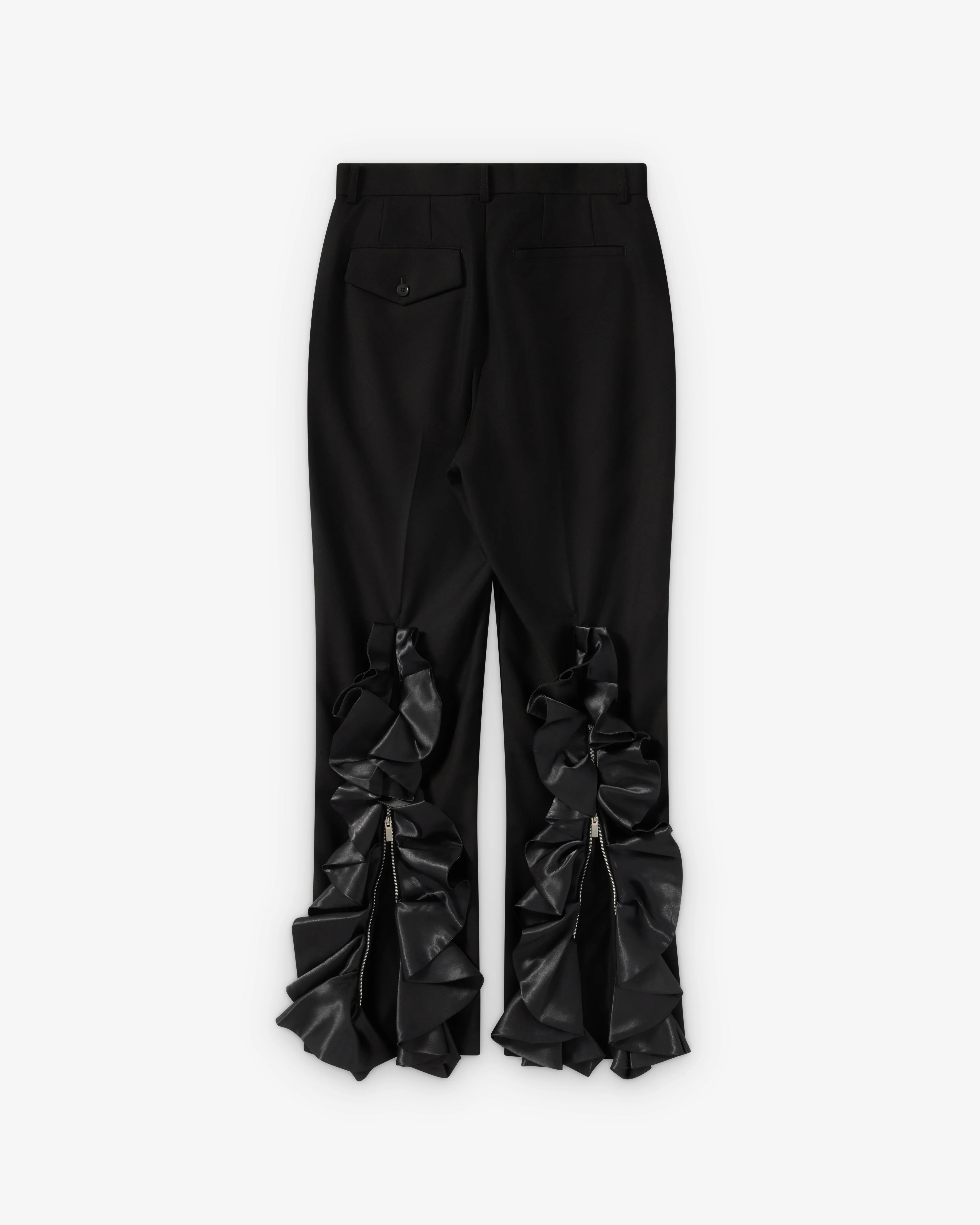 Noir Kei Ninomiya - Women's Zip Ruffle Trousers - (Black)