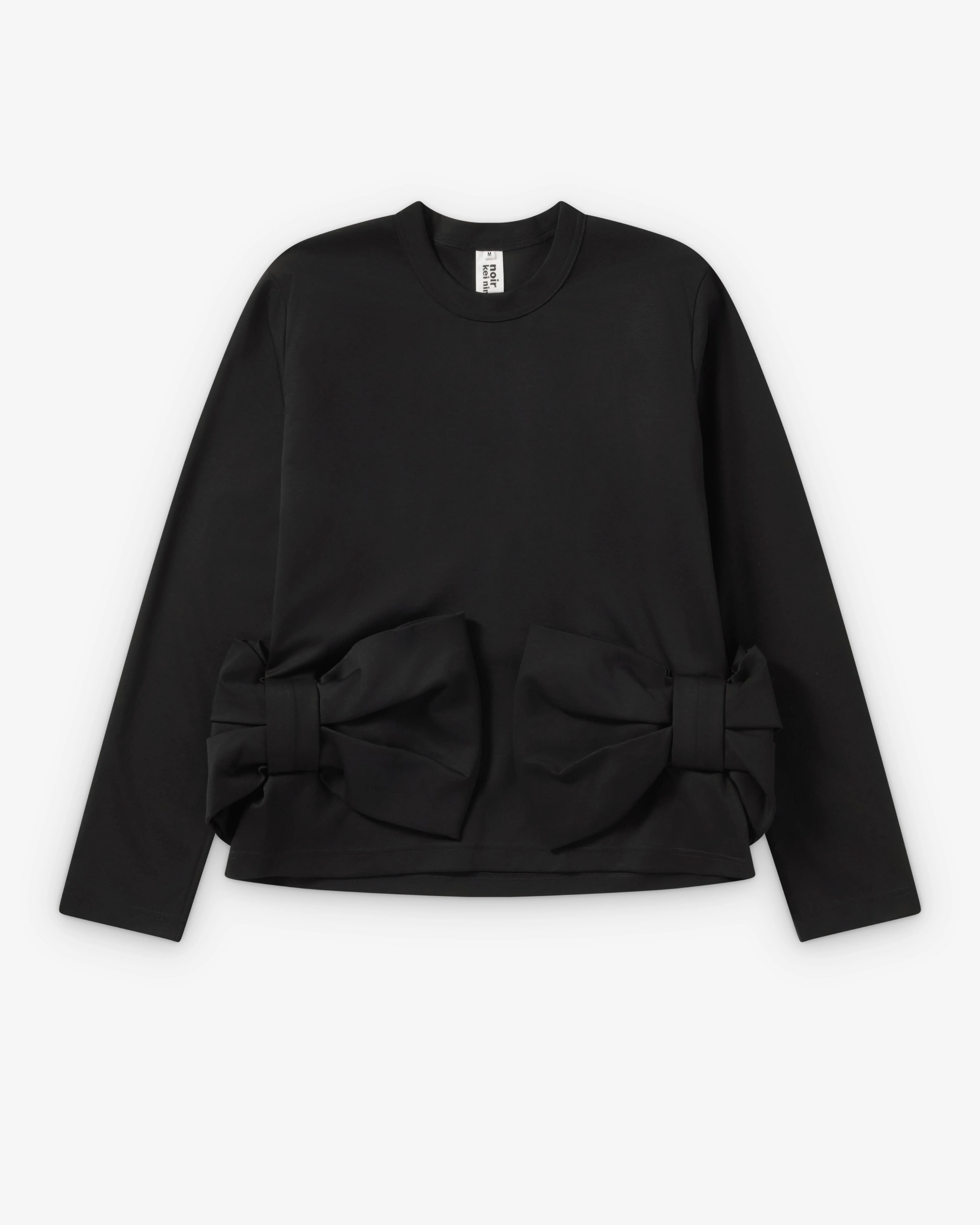Noir Kei Ninomiya - Women's Long Sleeve Bow T-Shirt - (Black)