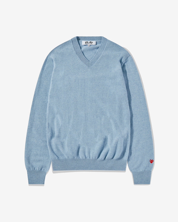 Play Comme des Garçons - V-Neck Sweater - (Blue)