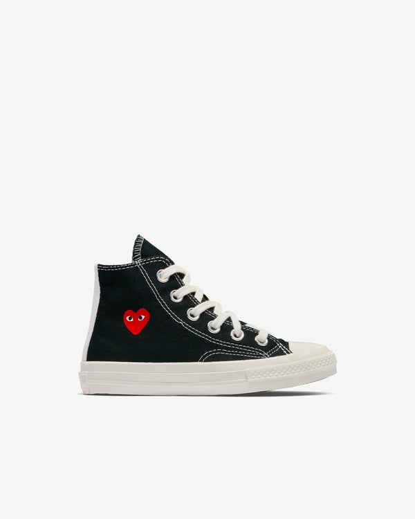 Play Converse - Kids
 Small Red Heart All Star 70
s High Sneakers - (Black)