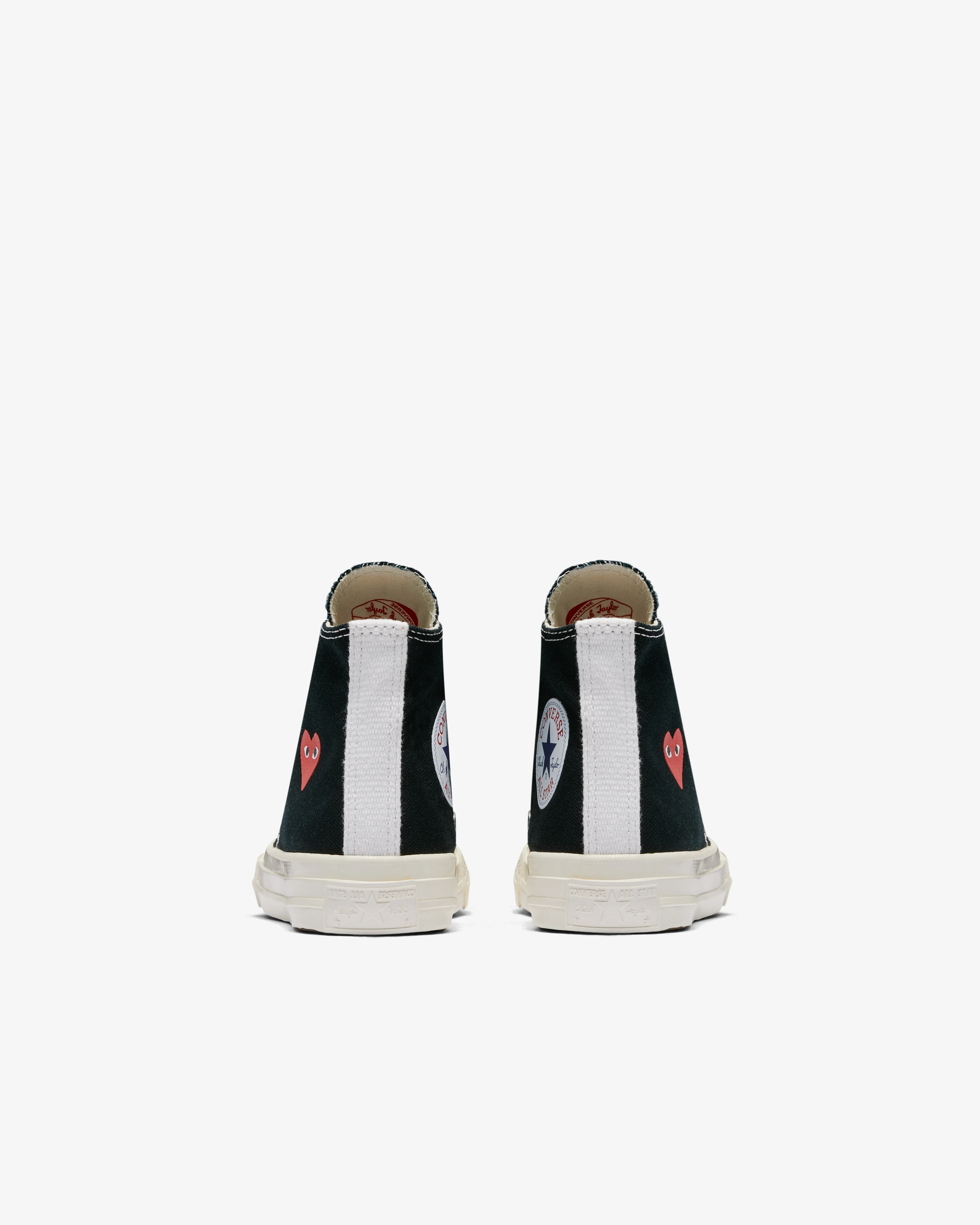 Play Converse - Kids' Small Red Heart All Star 70's High Sneakers - (Black)