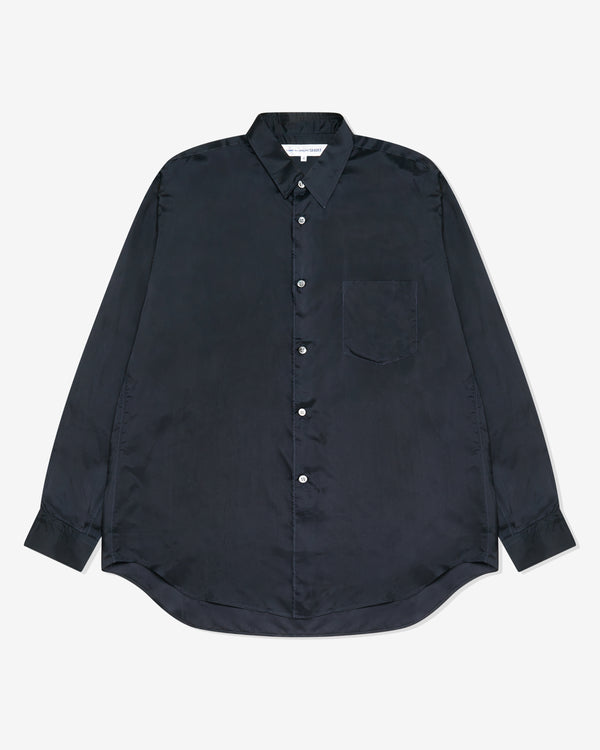 CDG Shirt Forever - Cupra Taffetas Narrow Classic Shirt - (Navy)