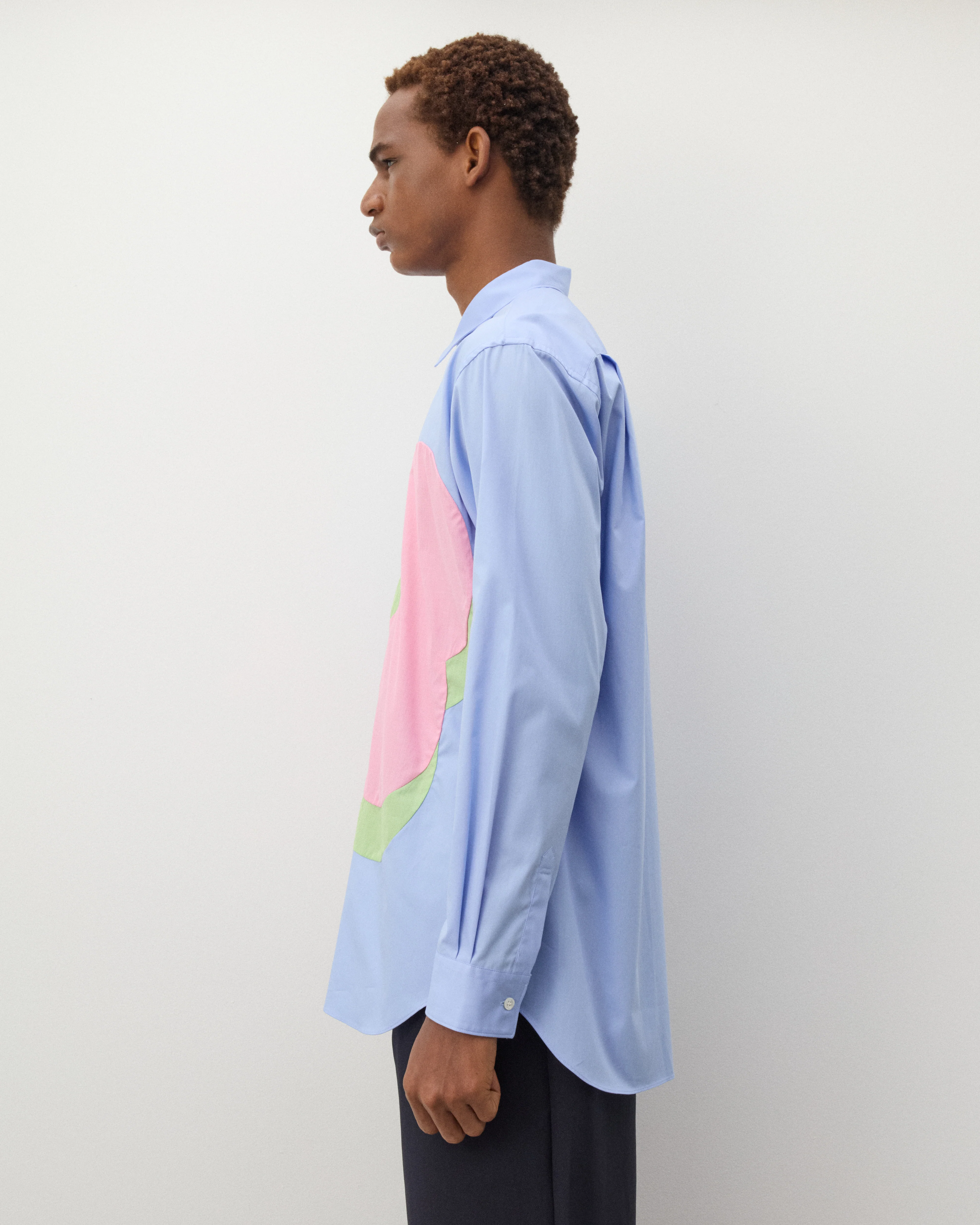 CDG Shirt - Men's Graphic Poplin Shirt - (Blue)