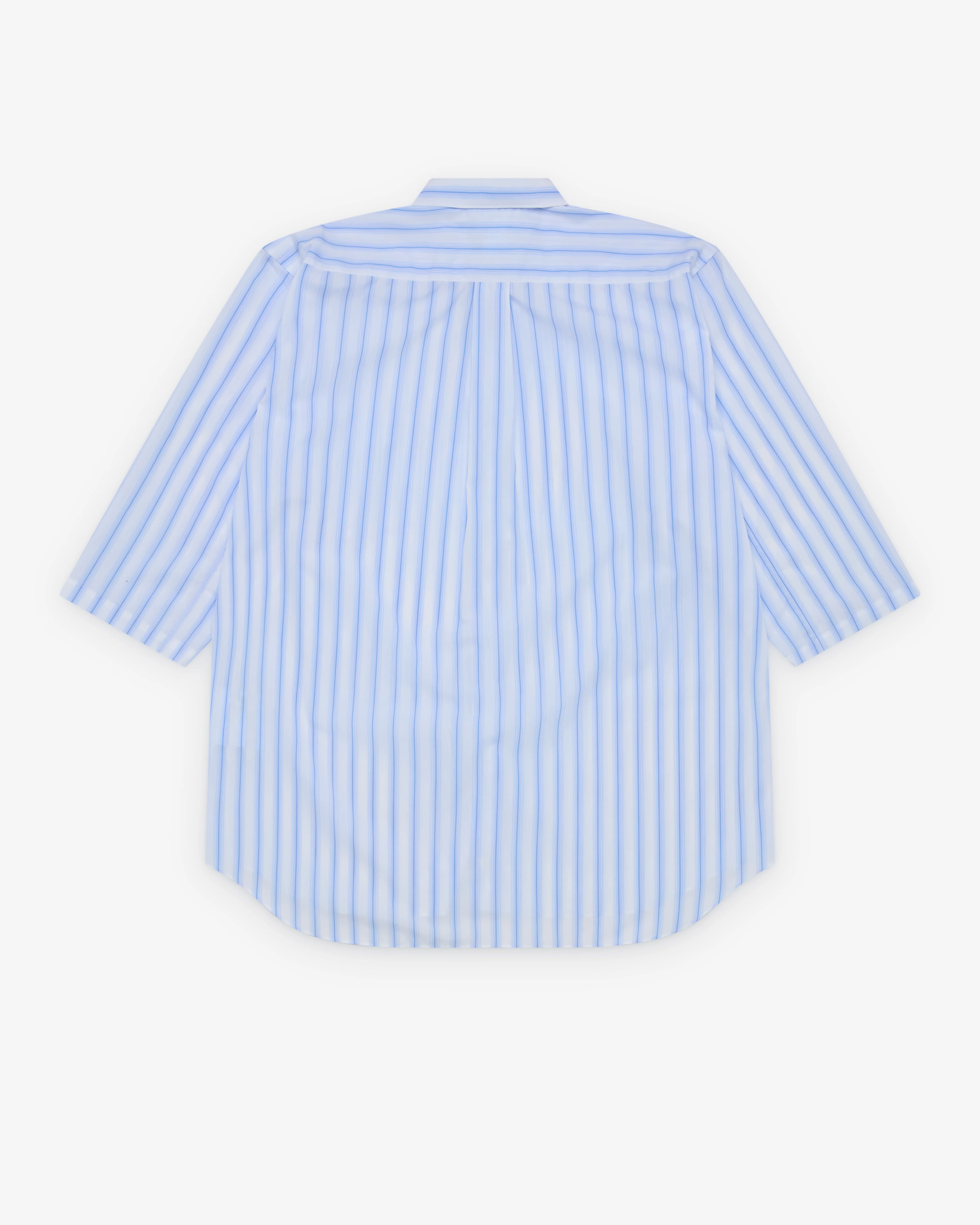 CDG Shirt - Men's Short Sleeve Striped Shirt - (Blue Stripe)
