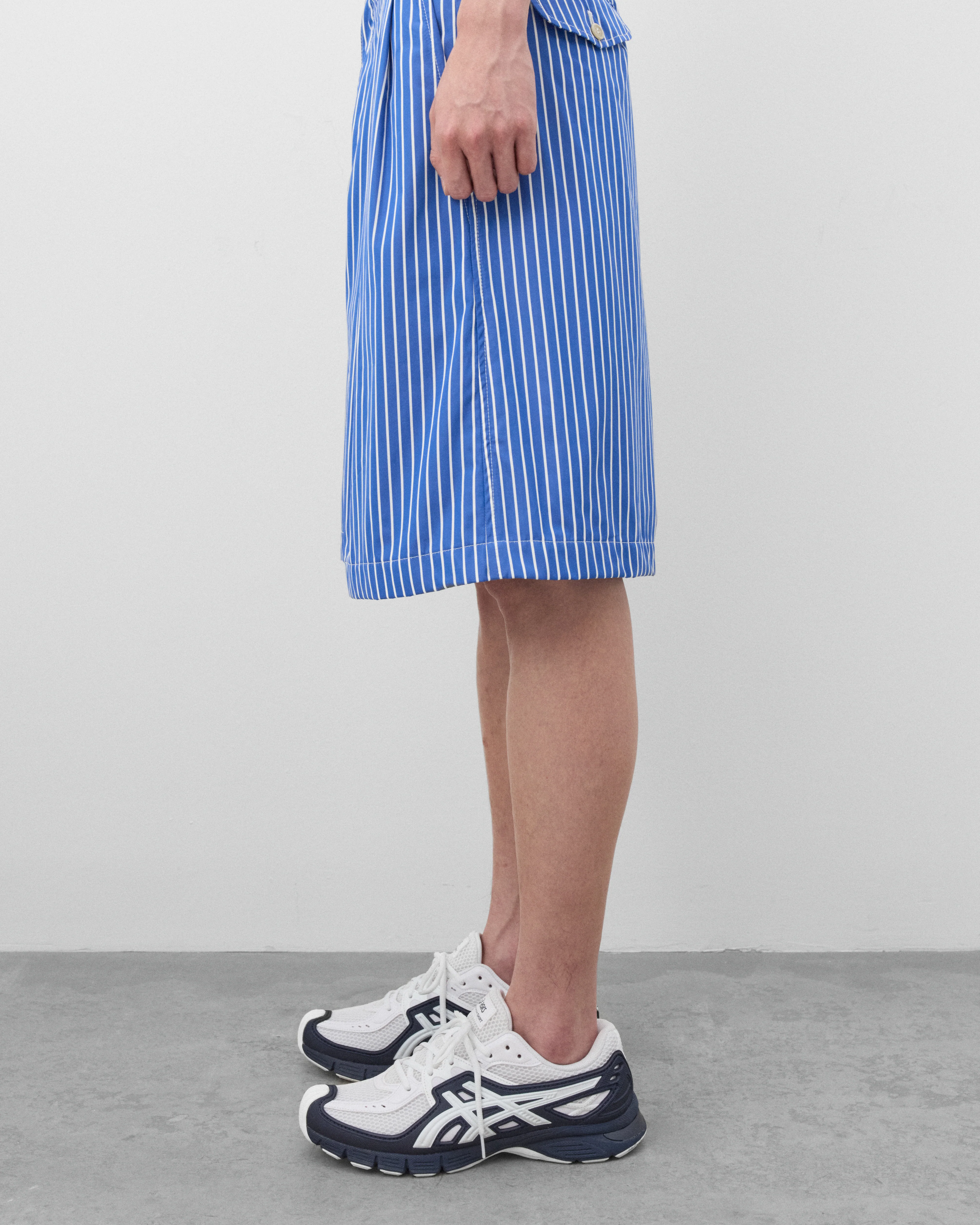 CDG Shirt - Men's Striped Shorts - (Blue/White)