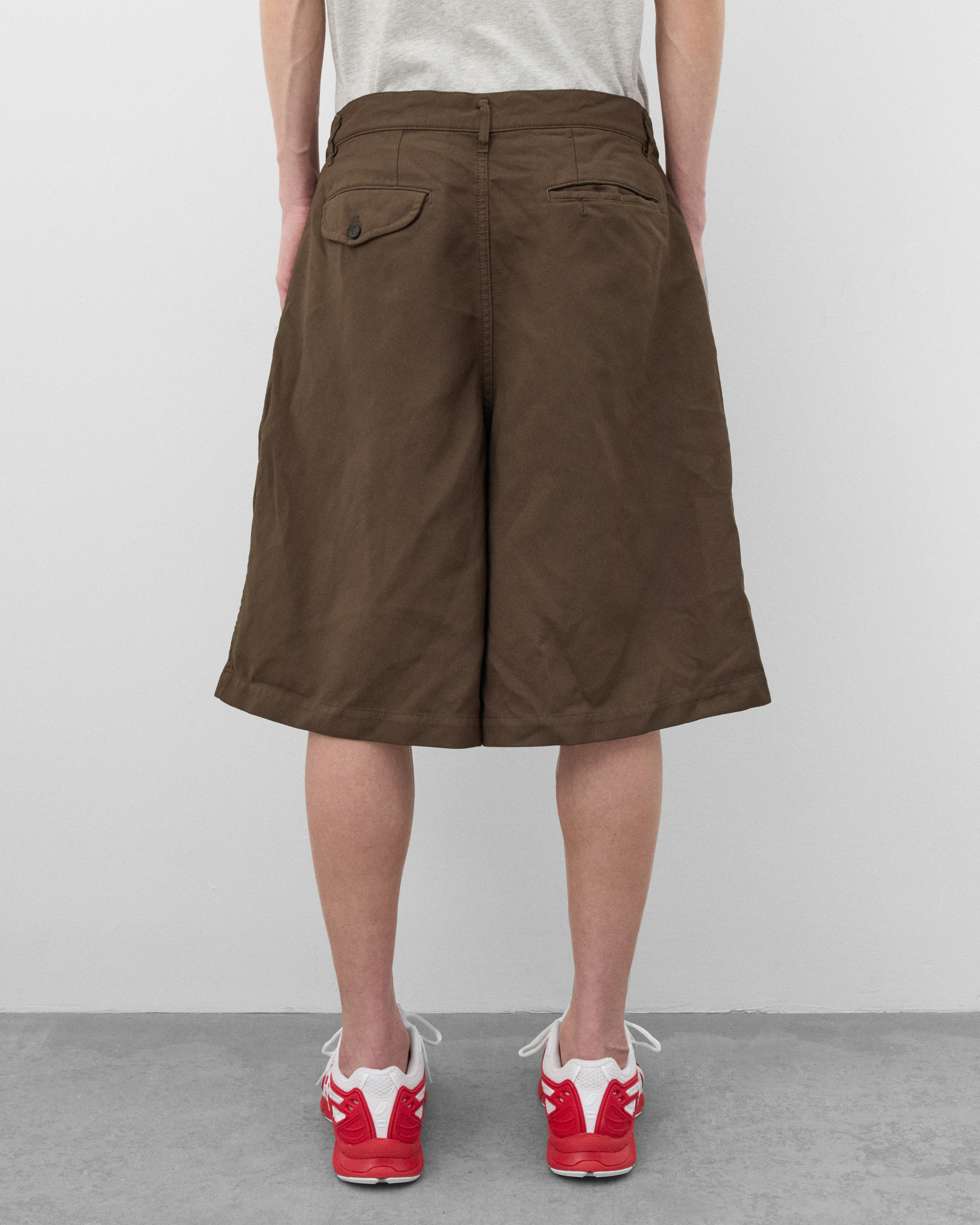 CDG Shirt - Men's Pleated Wide Leg Shorts - (Olive)