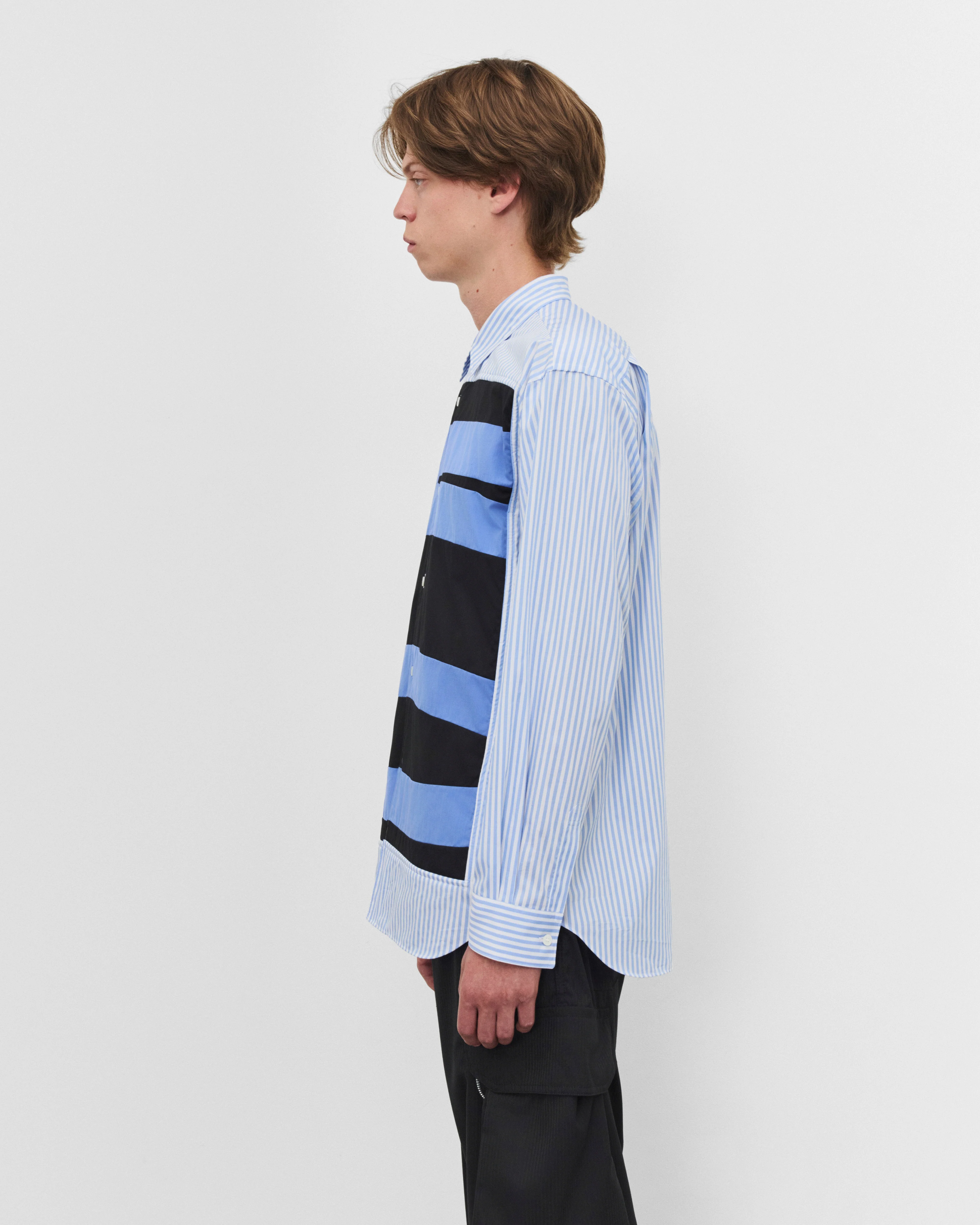 CDG Shirt - Men's Graphic Striped Shirt - (Blue Stripe)