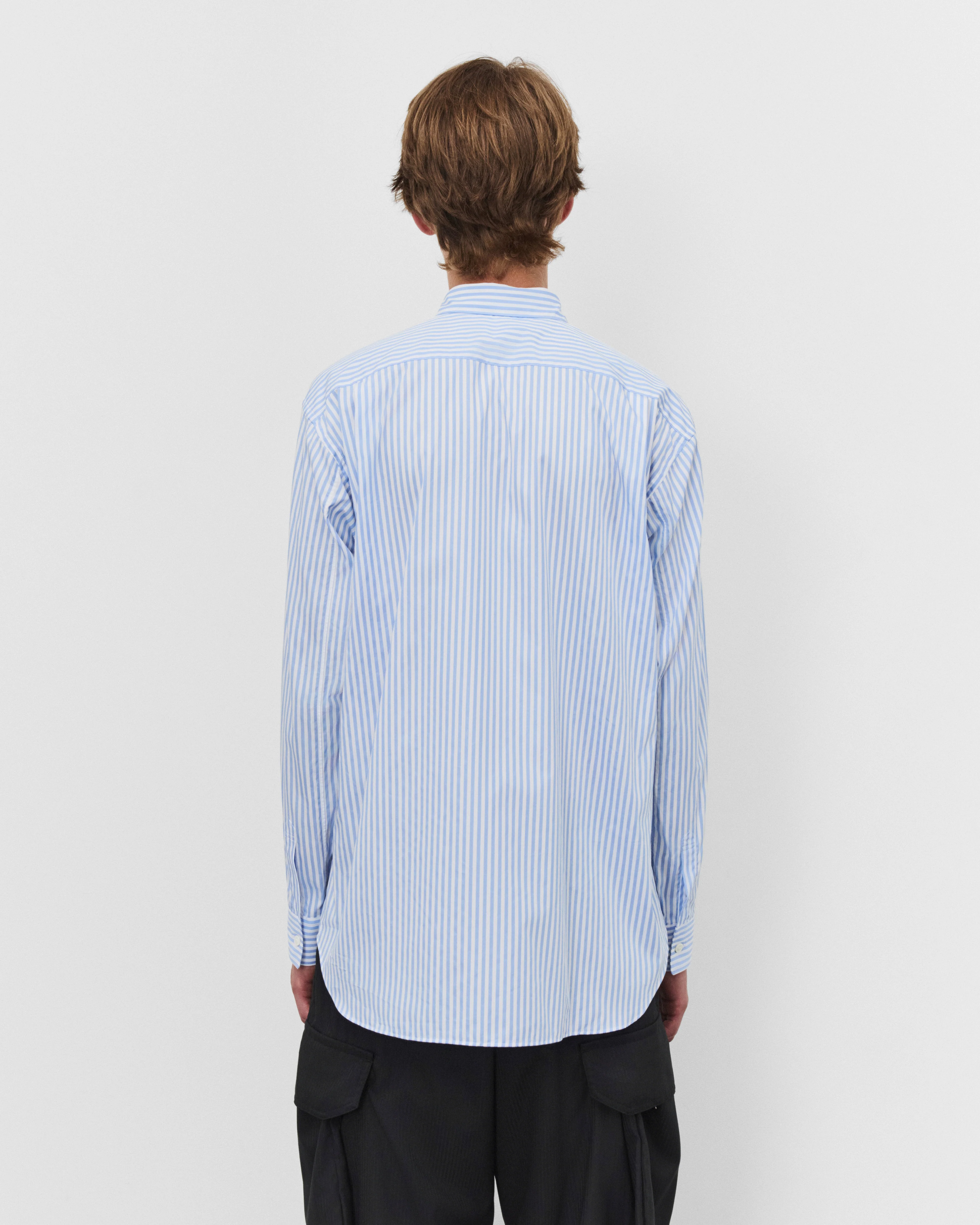 CDG Shirt - Men's Graphic Striped Shirt - (Blue Stripe)