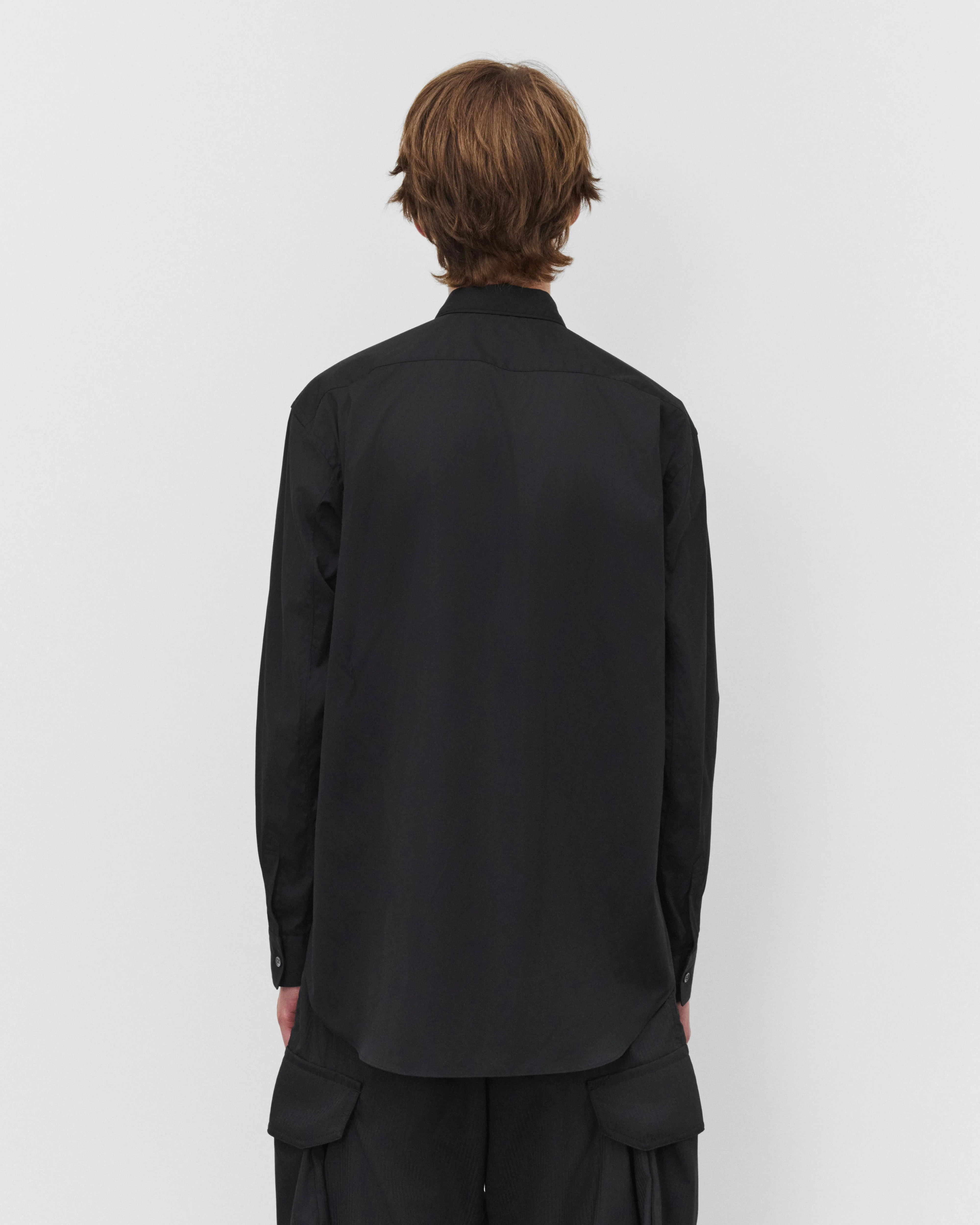 CDG Shirt - Men's Poplin Print Shirt - (Black)