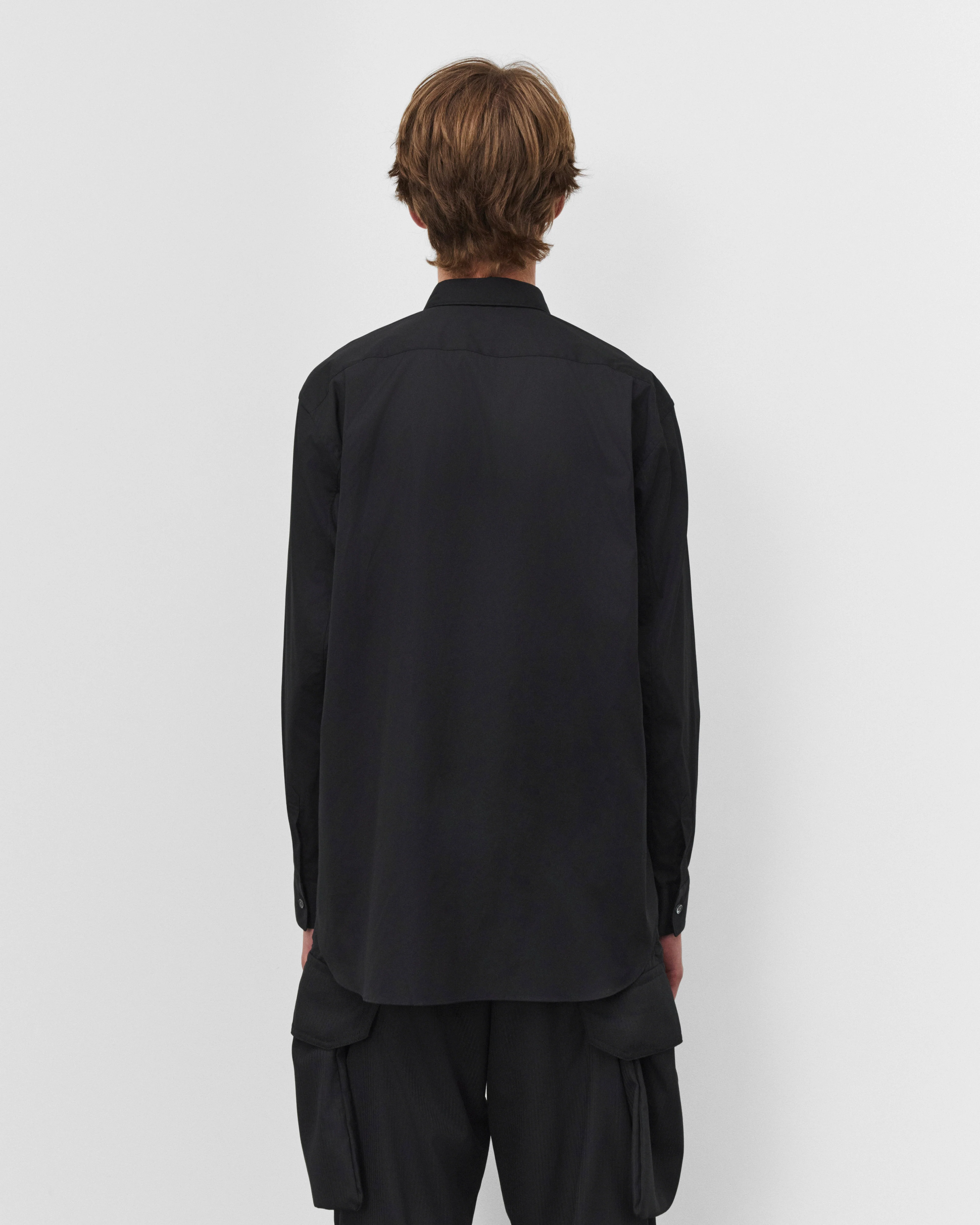 CDG Shirt - Men's Poplin Print Shirt - (Black)