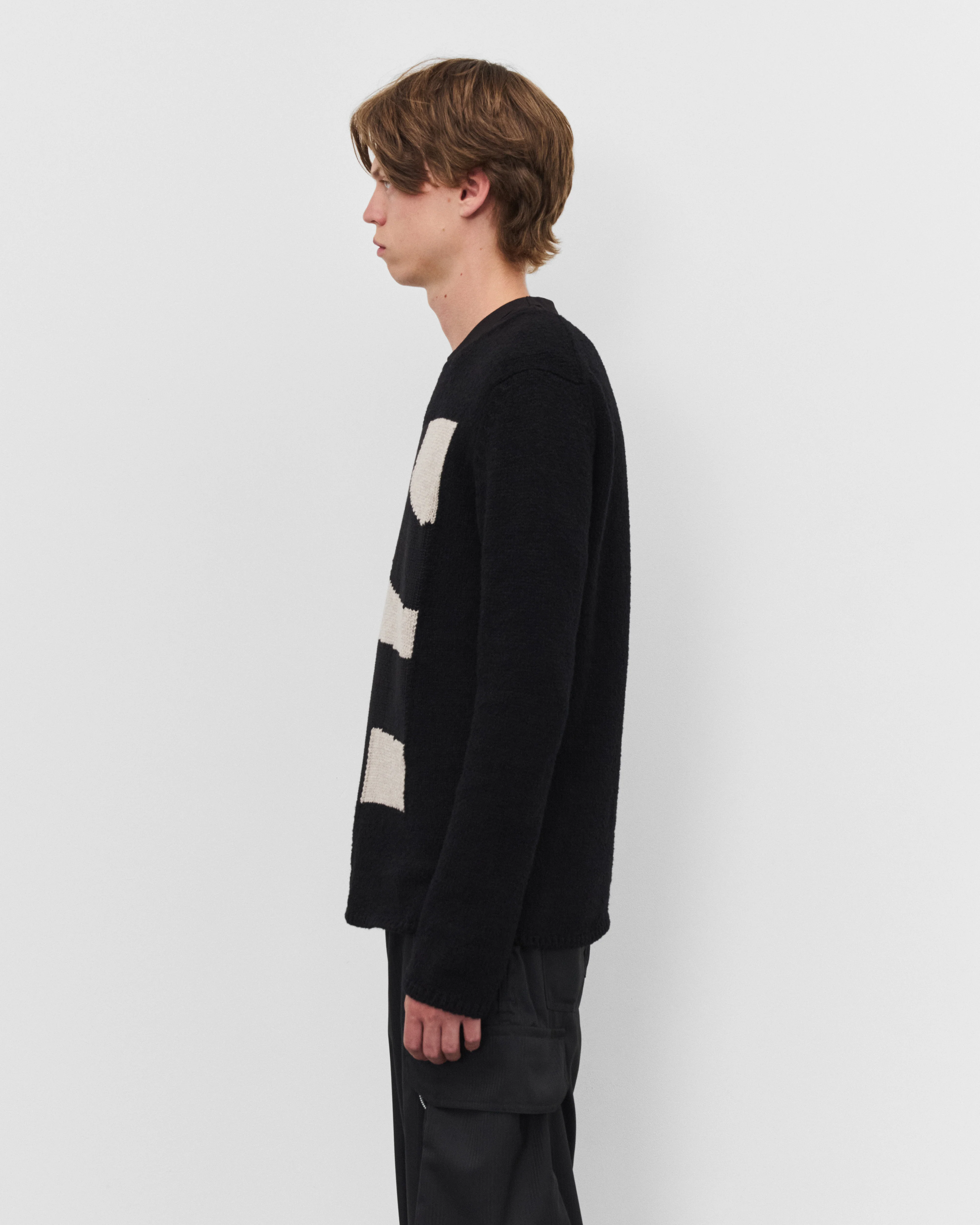 CDG Shirt - Men's Pattern Knit Sweater - (Black)