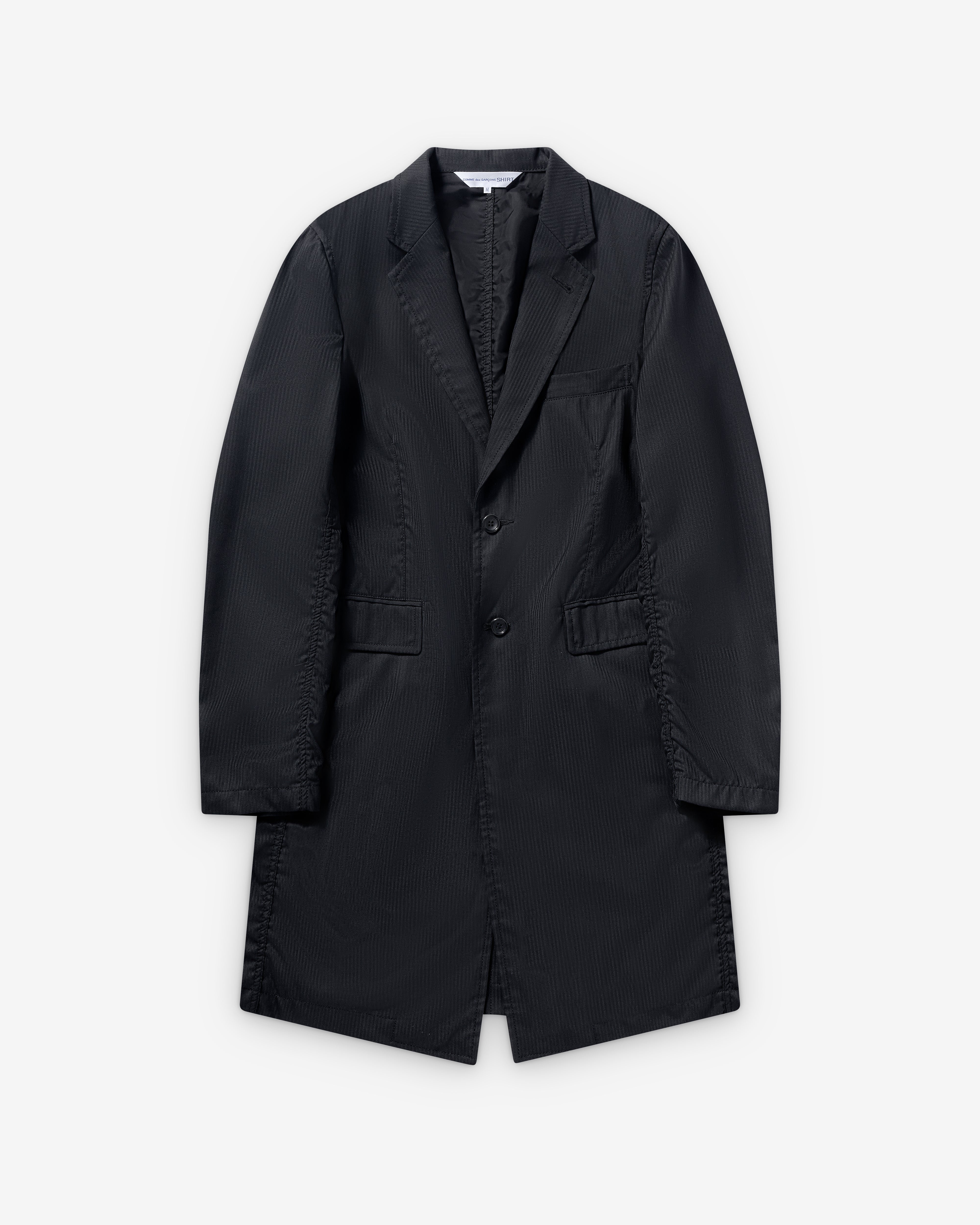 CDG Shirt - Men's Single Breasted Herringbone Jacket - (Black/Navy)
