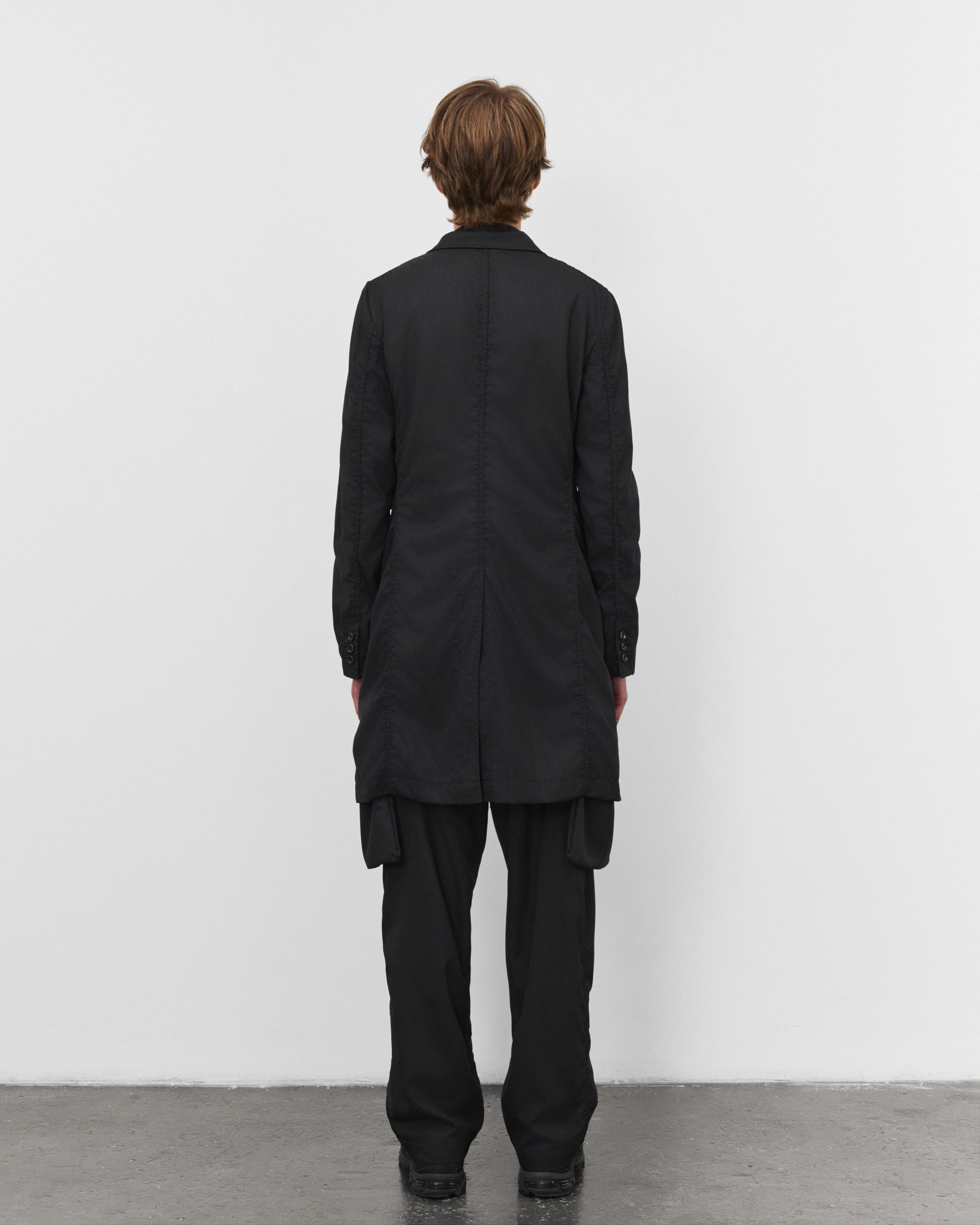 CDG Shirt - Men's Single Breasted Herringbone Jacket - (Black/Navy)