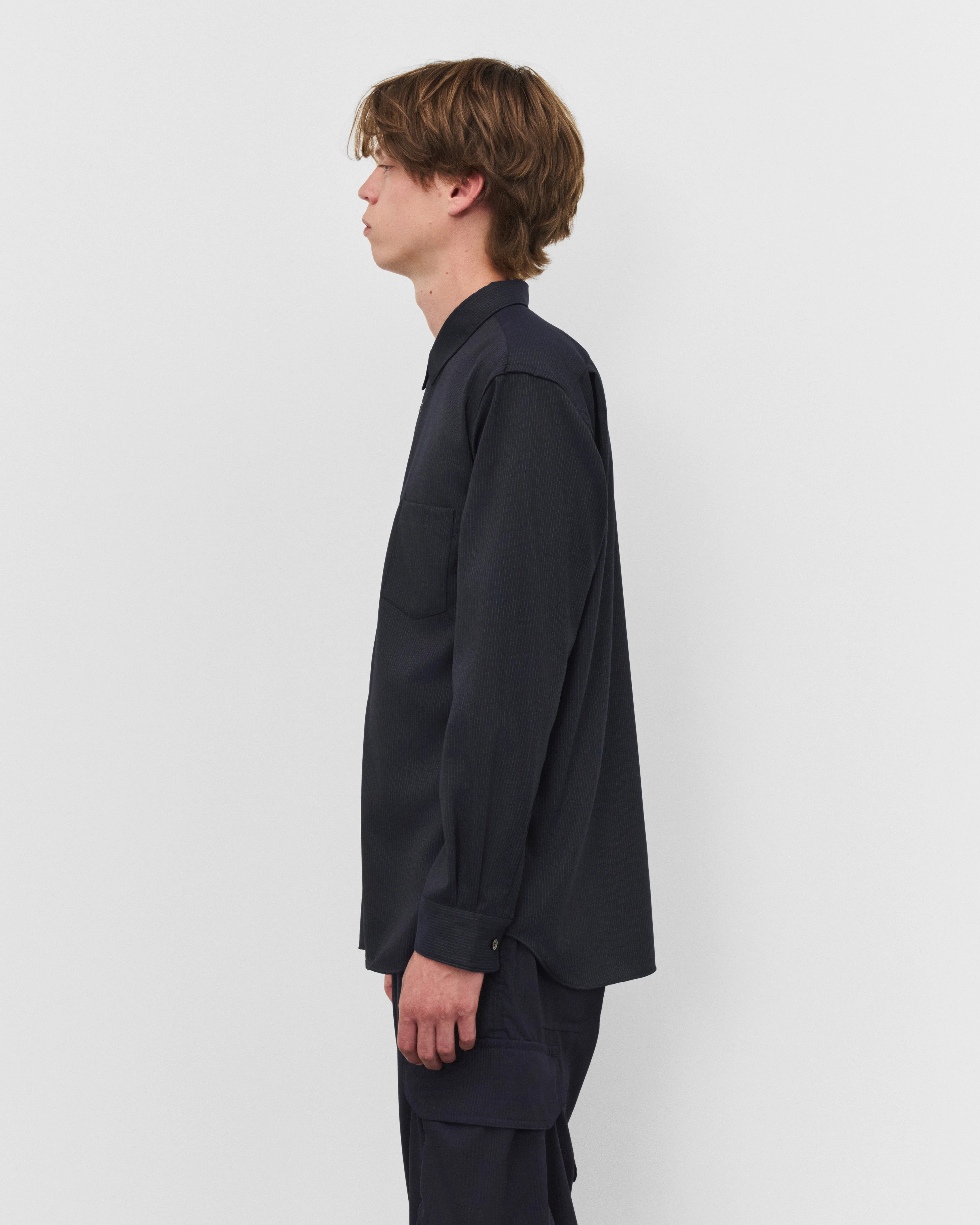 CDG Shirt - Men's Pinstripe Shirt - (Navy)