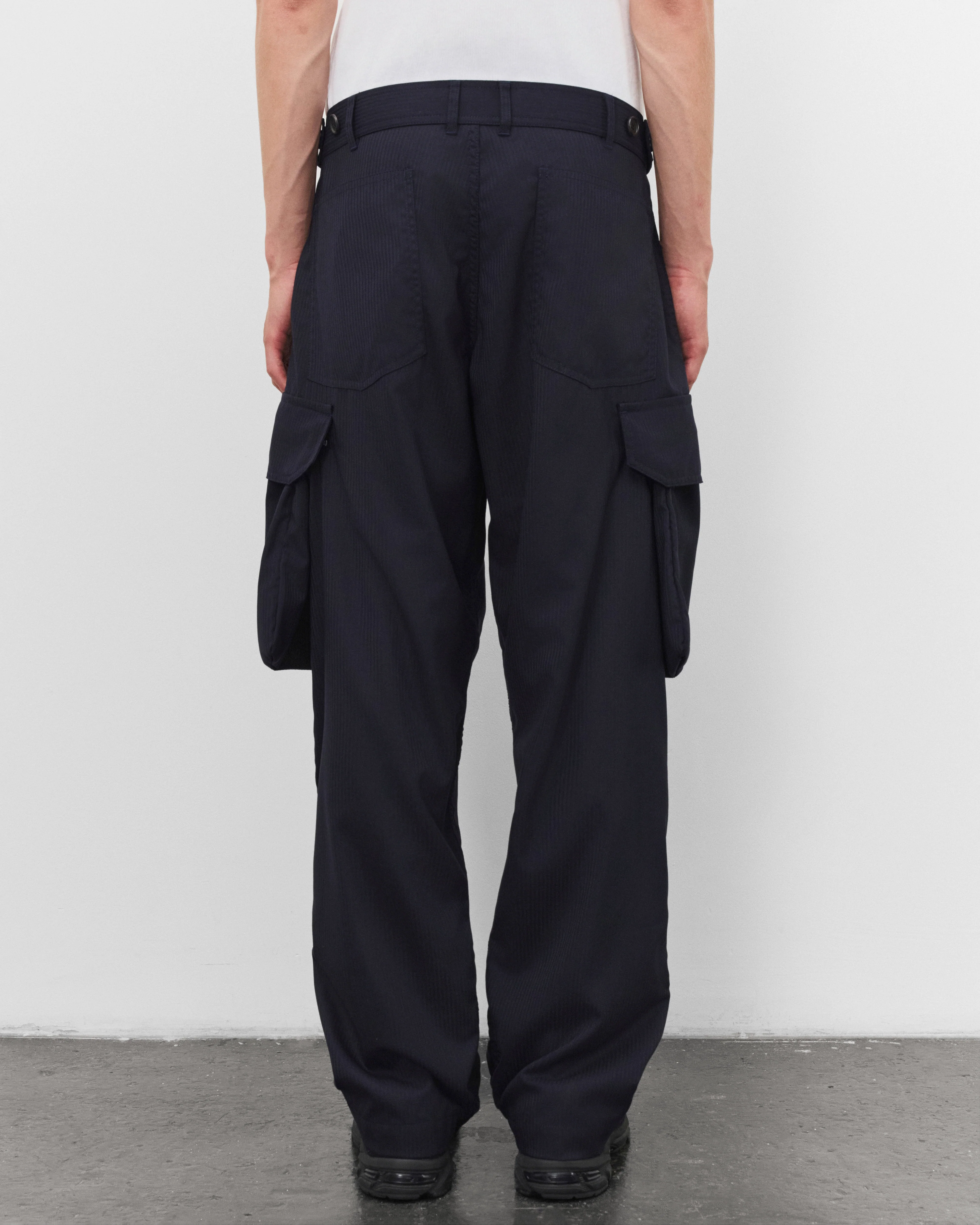 CDG Shirt - Men's Herringbone Cargo Trousers - (Navy)