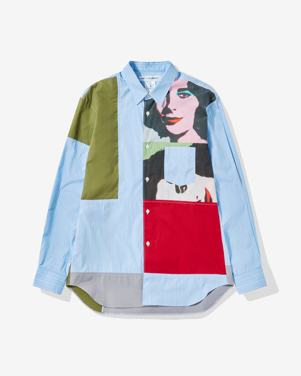 CDG Shirt - Andy Warhol Men
s Cotton Stripe Shirt - (Print K-2)