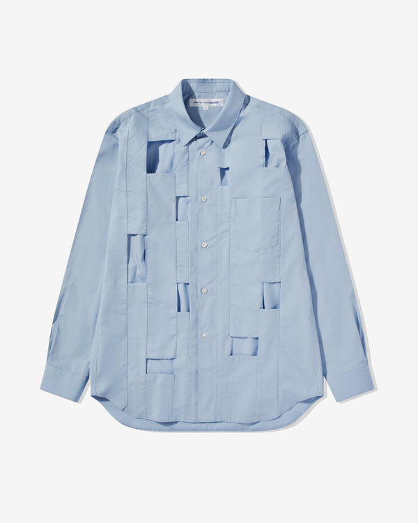 CDG Shirt - Men
s Cut Out Shirt - (Blue)