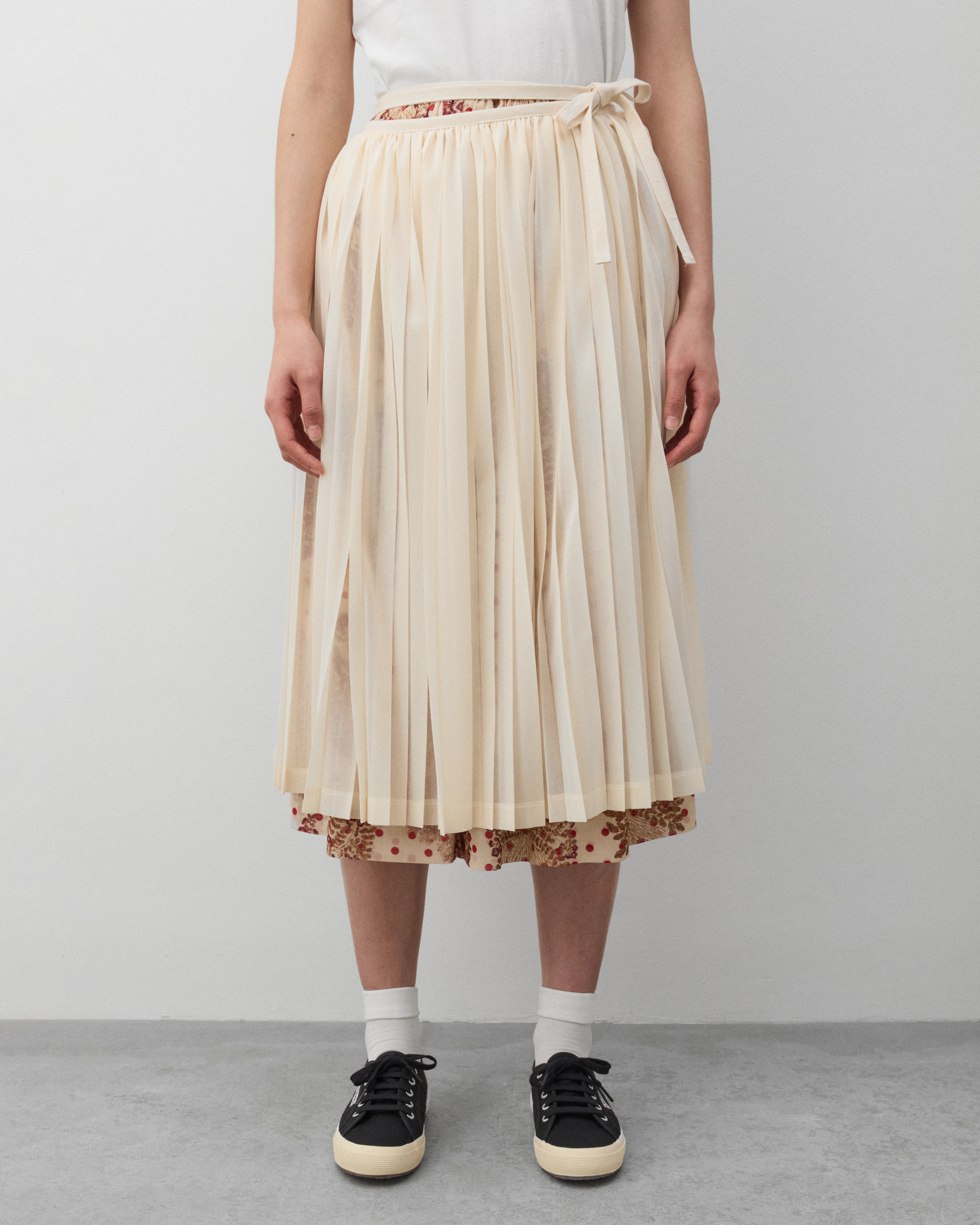 Tao - Women's Skirt Overlay Trousers - (White)