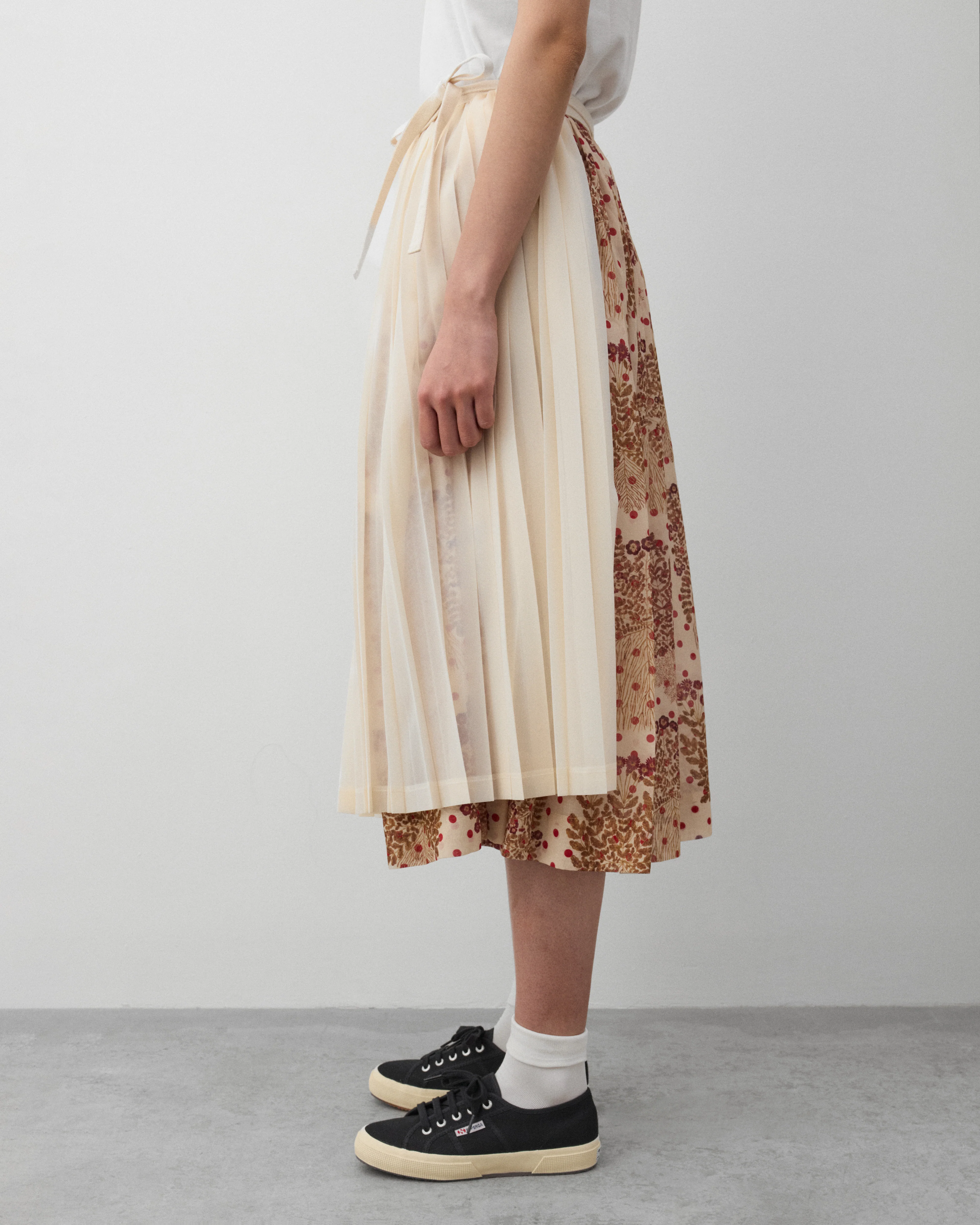 Tao - Women's Skirt Overlay Trousers - (White)