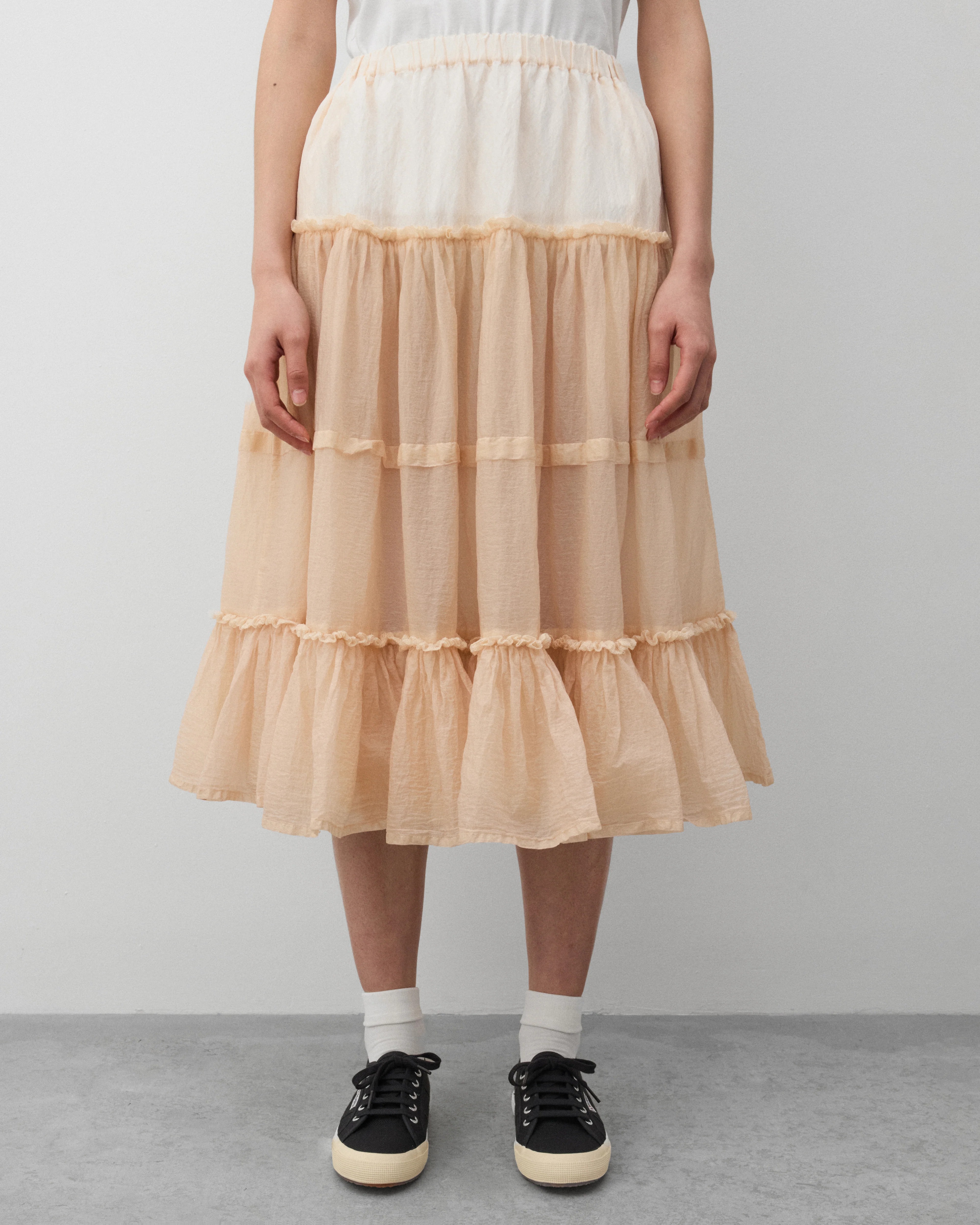 Tao - Women's Tiered Ruffle Skirt - (Pink)
