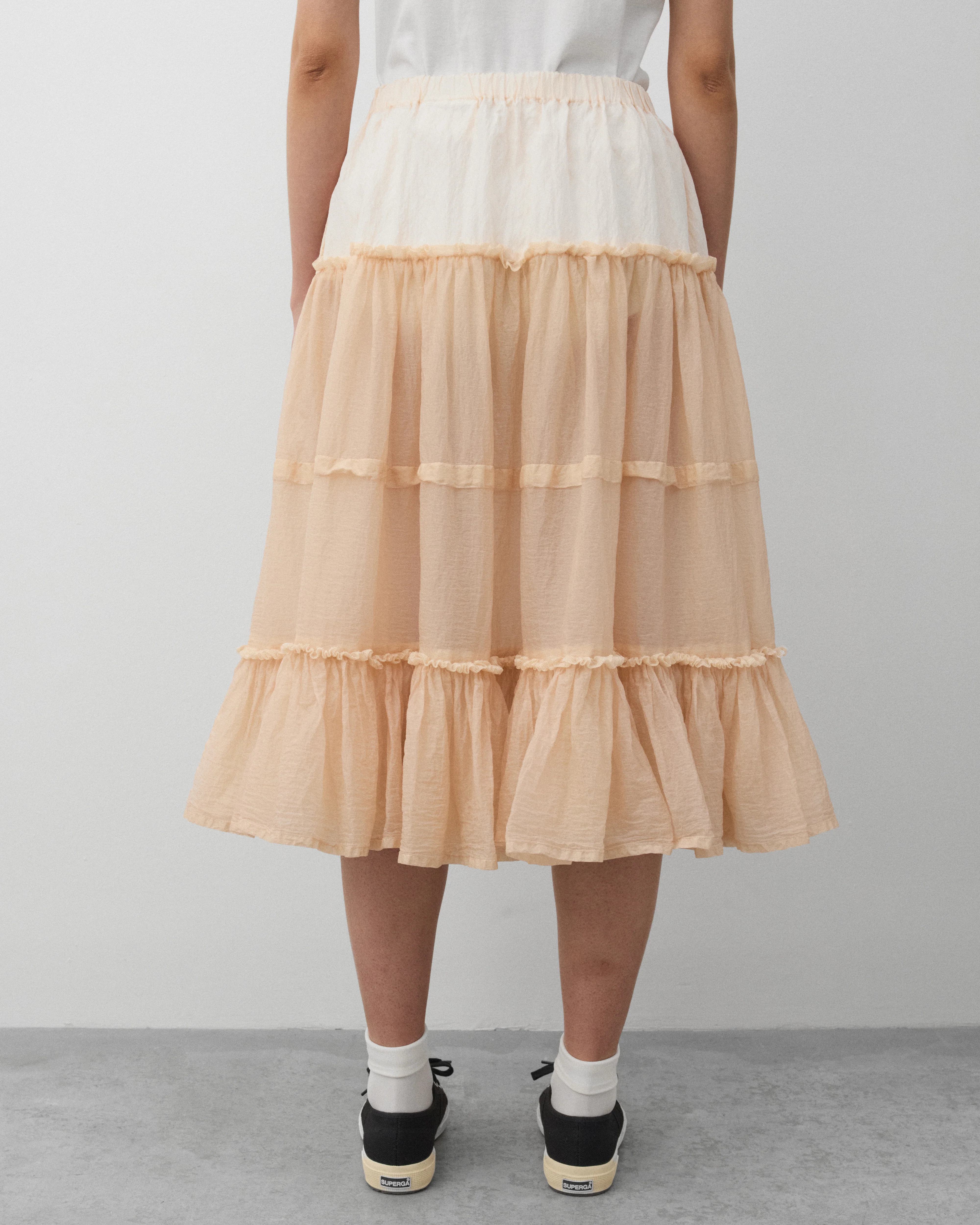 Tao - Women's Tiered Ruffle Skirt - (Pink)