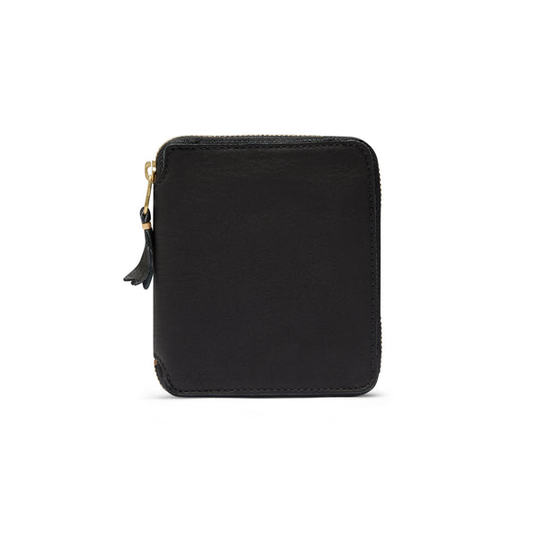 CDG Wallet - Washed Full Zip Around Wallet - (Black)