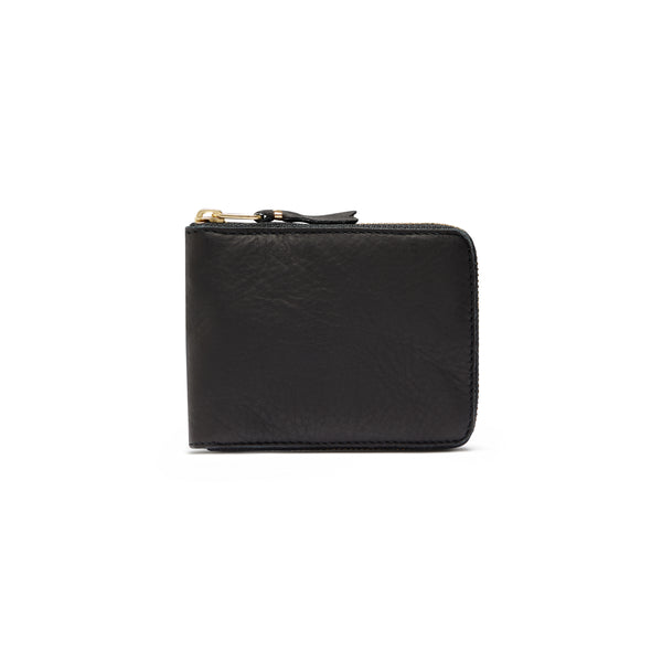 CDG Wallet - Washed Full Zip Around Wallet - (Black) 7100