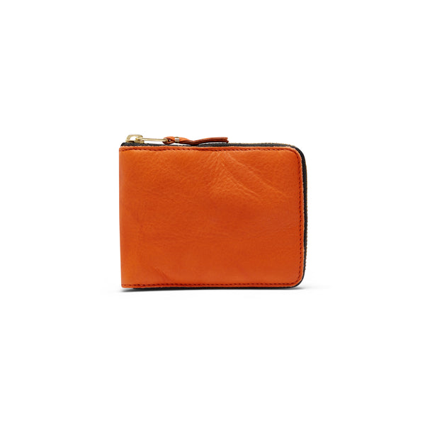 CDG Wallet - Washed Full Zip Around Wallet - (Burnt Orange) 7100