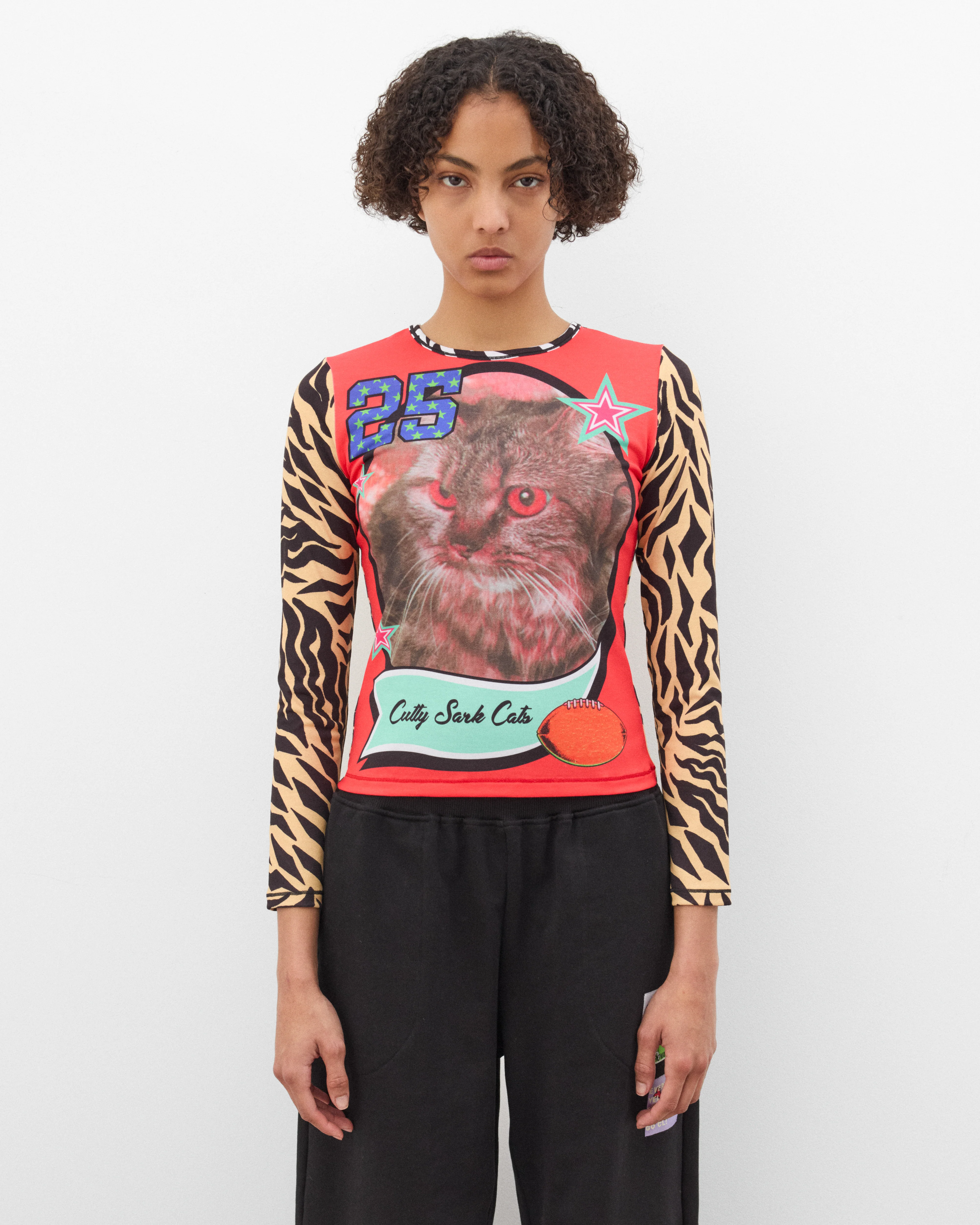 Chopova Lowena - Women's Cutty Sark Cats Fitted Jersey Top - (Multi)