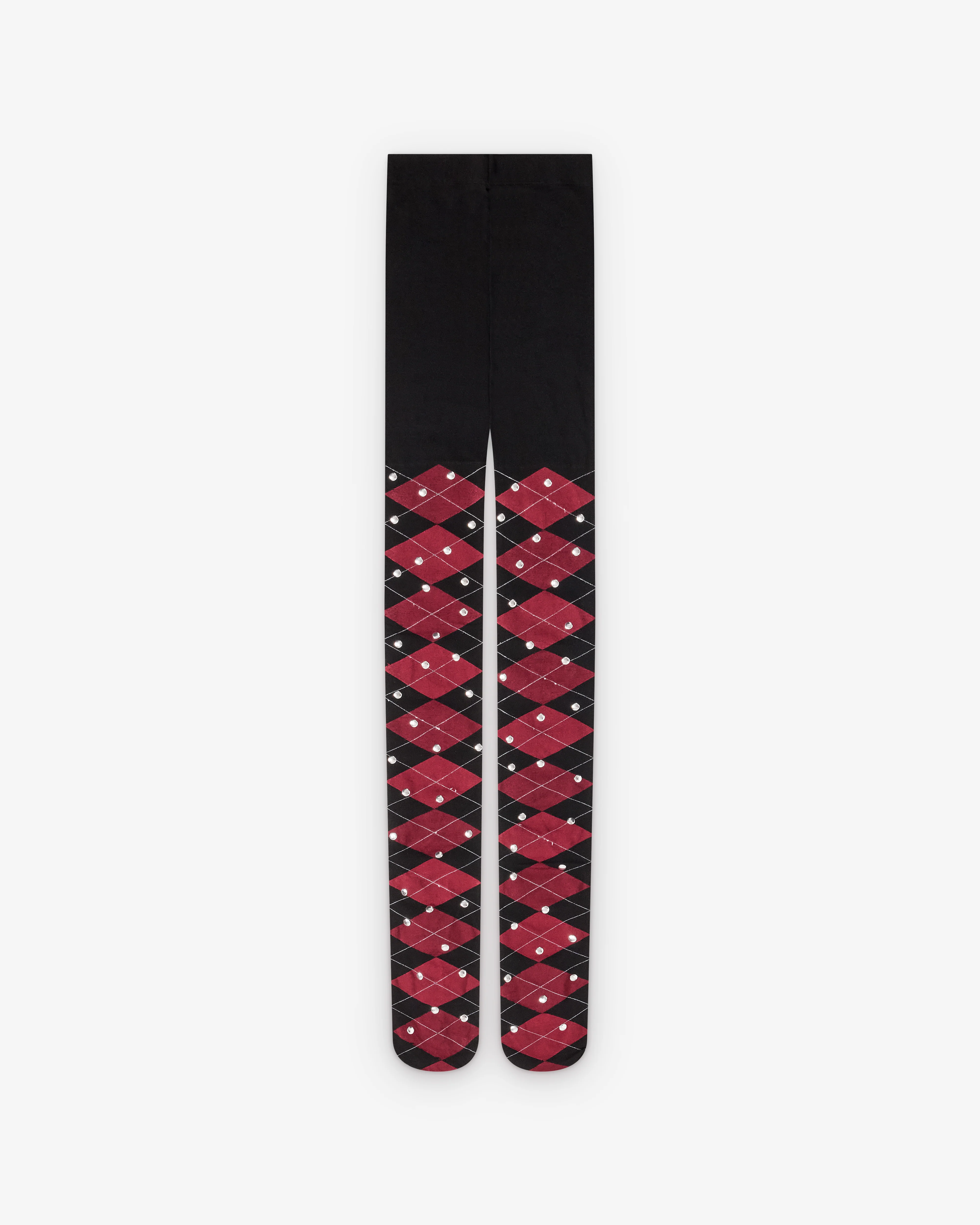 Chopova Lowena - Women's Red Argyle Tights - (Red/Black)