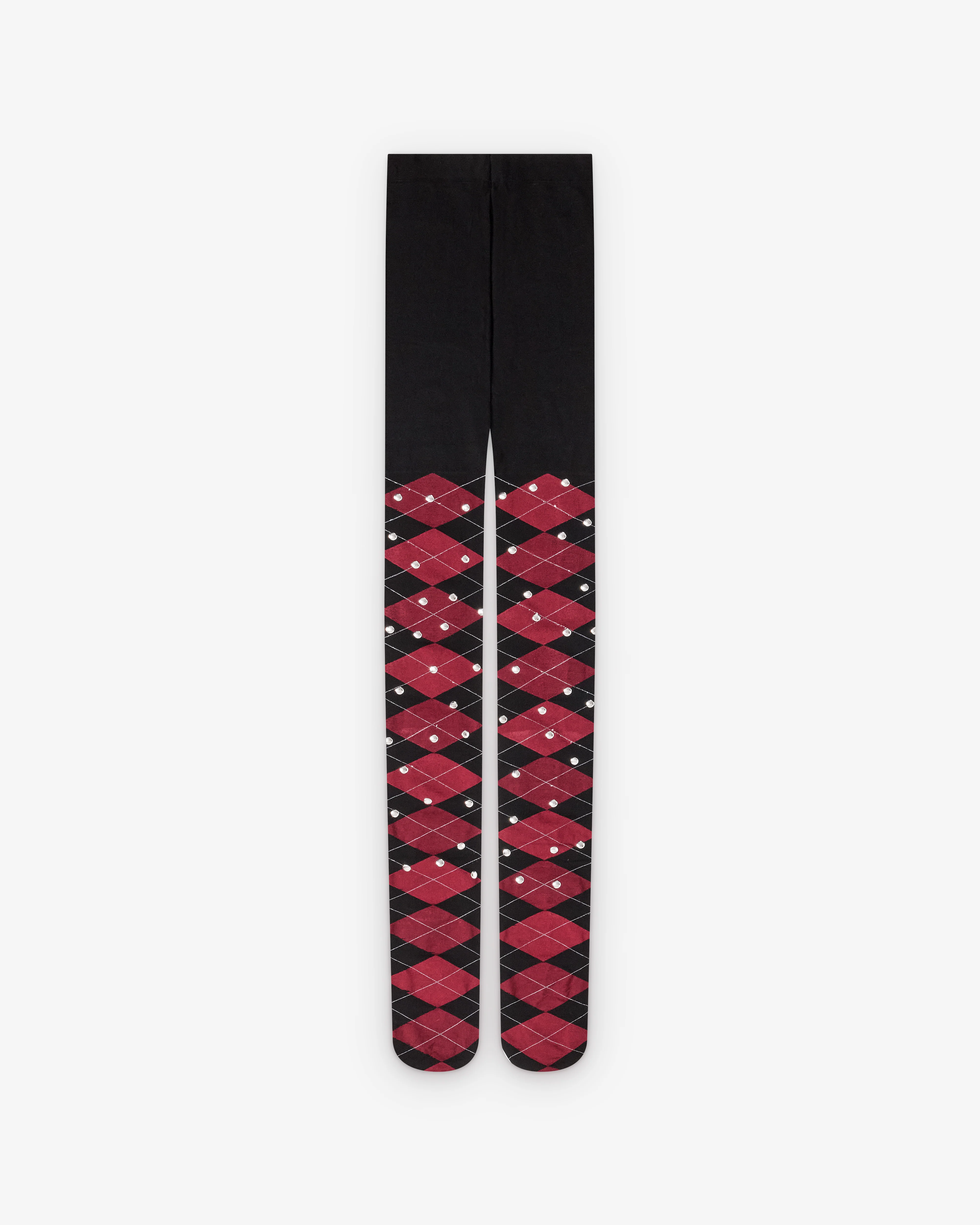 Chopova Lowena - Women's Red Argyle Tights - (Red/Black)