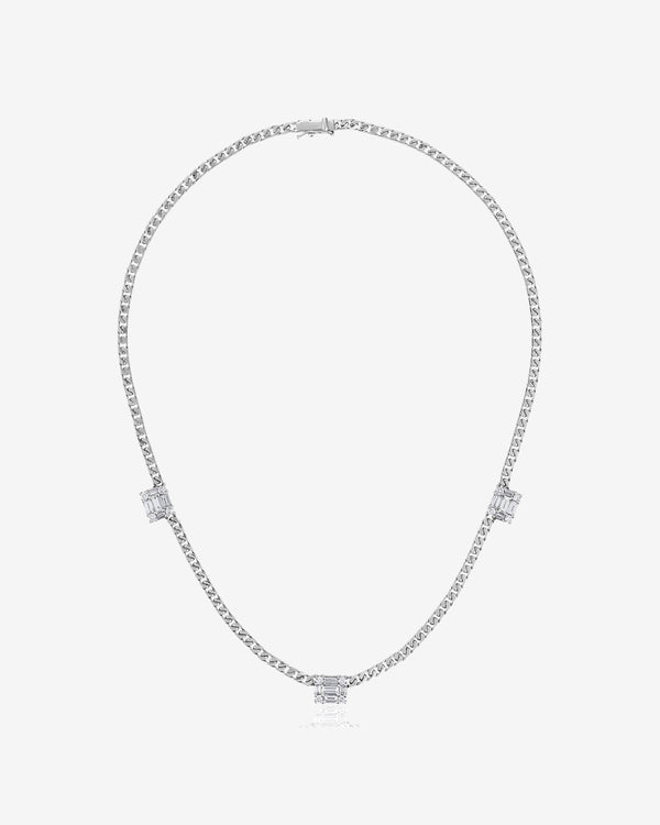 Mindi Mond - Women
s Triple Clarity Link Necklace - (White Gold)