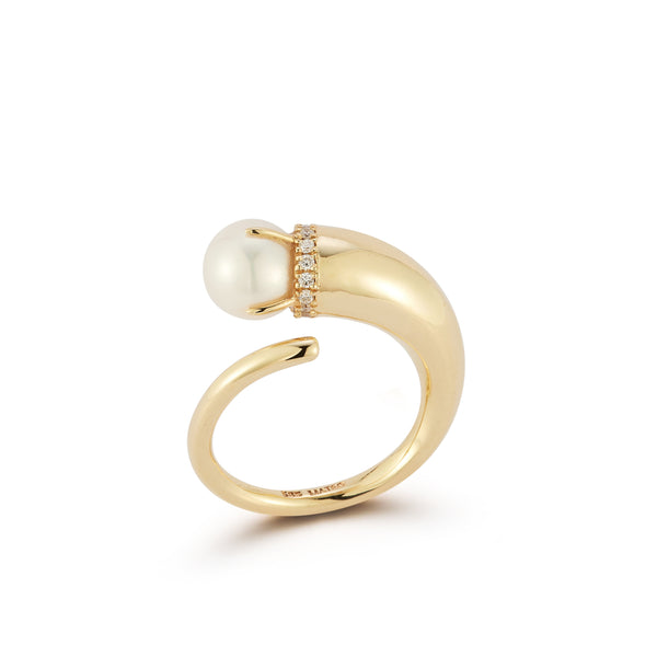 Mateo - Women
s 14kt Pearl Cornucopia Ring - (Yellow Gold)