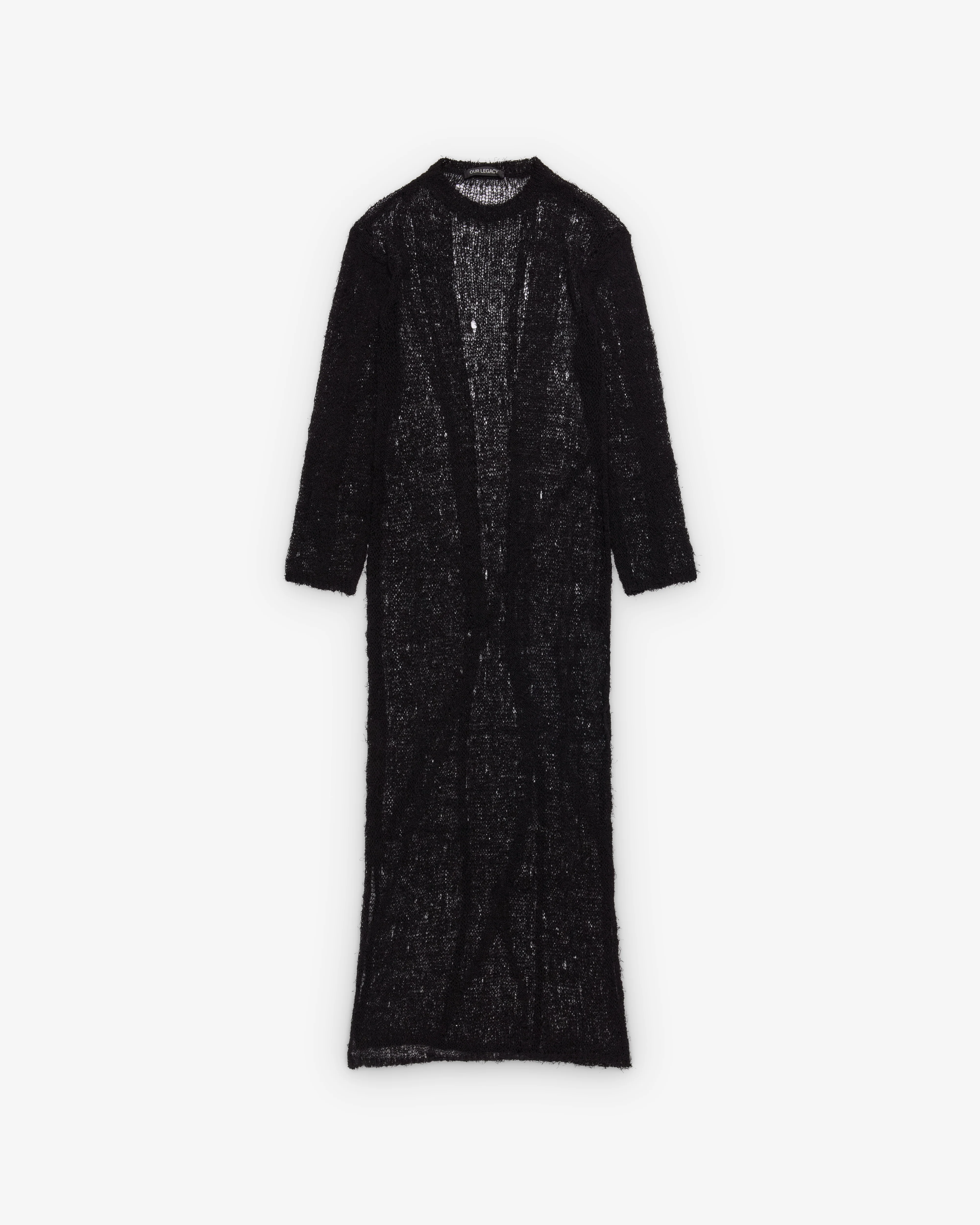 Our Legacy - Women's Tower Dress - (Black Ragged Open Linen)