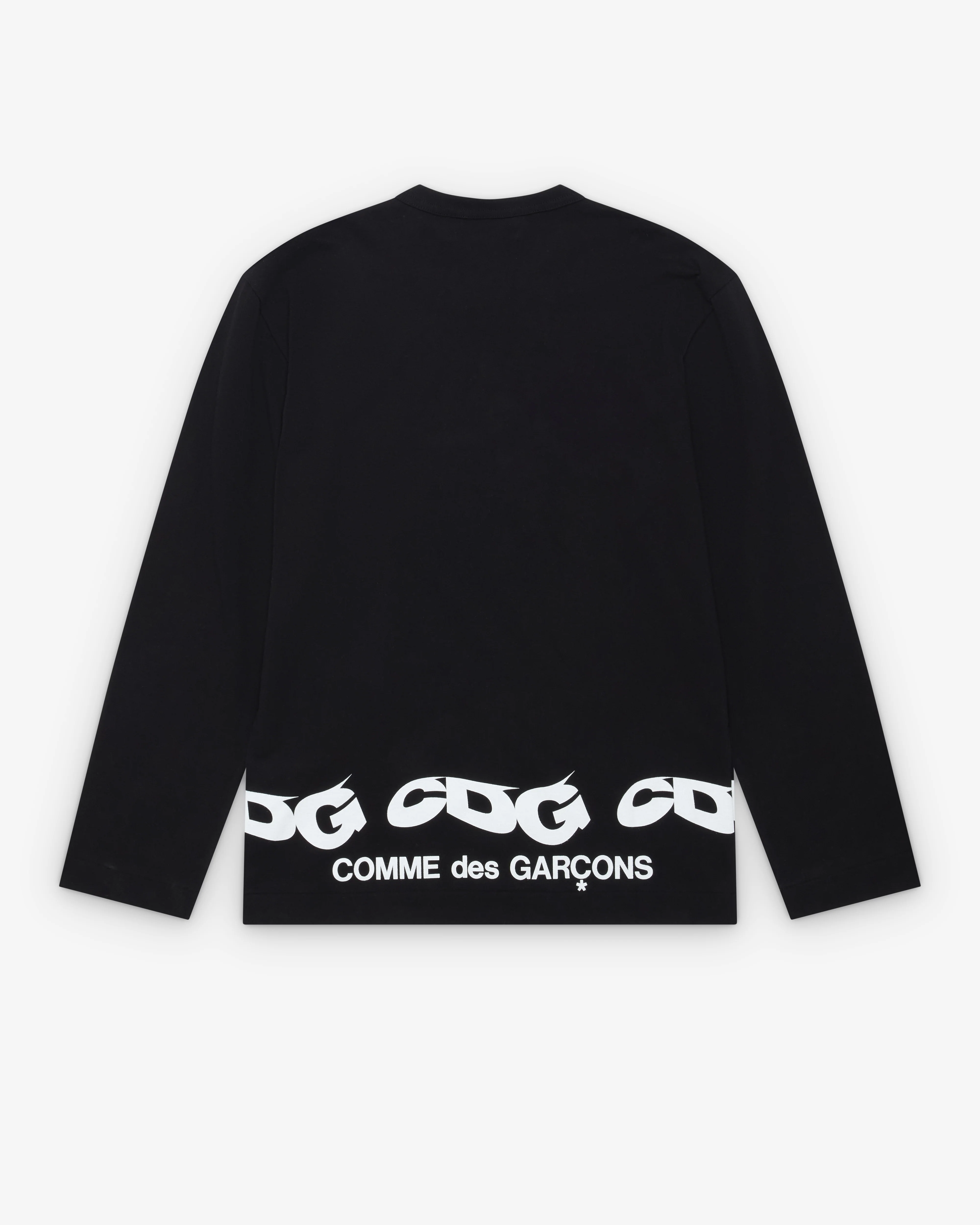 CDG - Men's Wavy Print L/S T-Shirt - (Black)