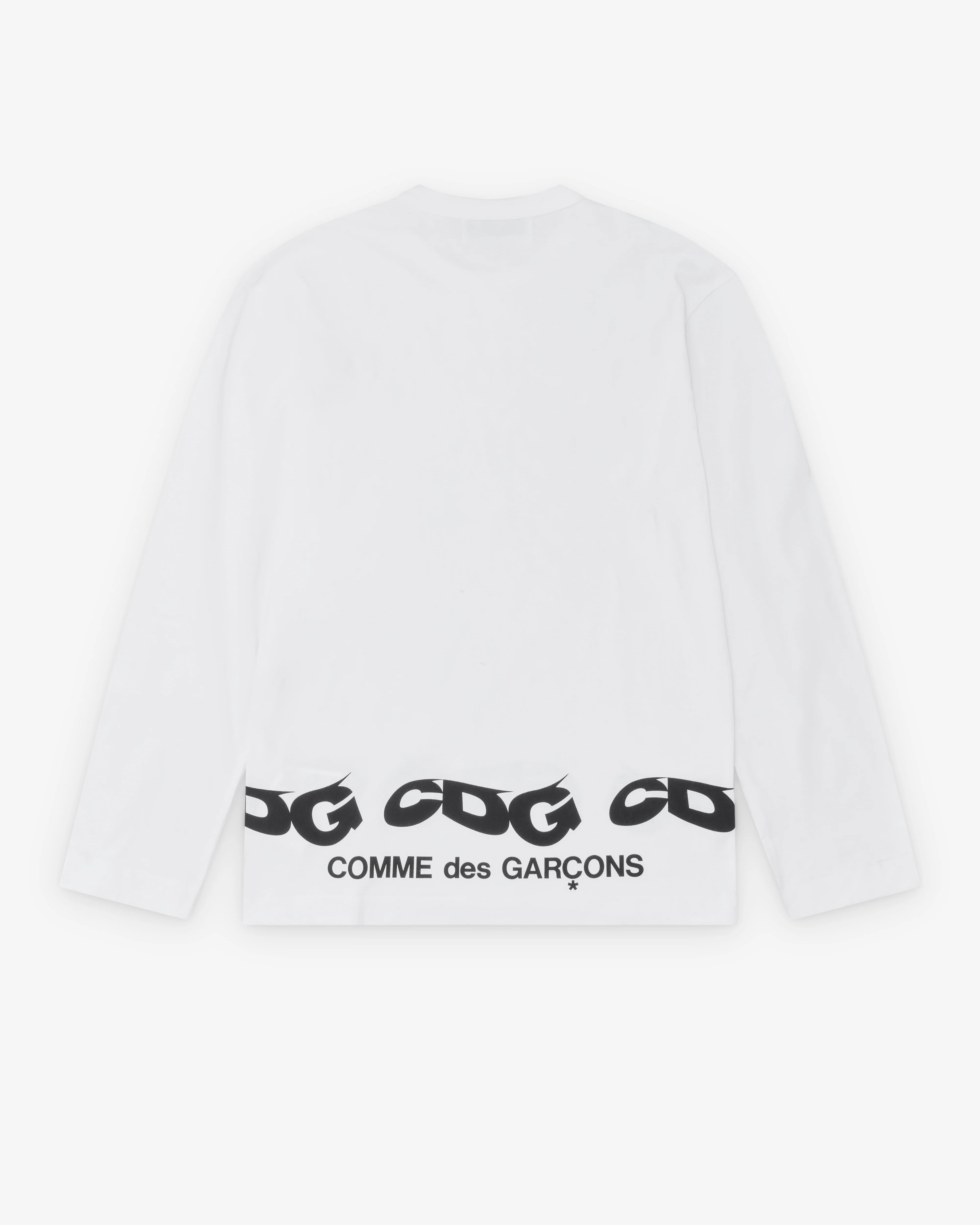 CDG - Men's Wavy Print L/S T-Shirt - (White)