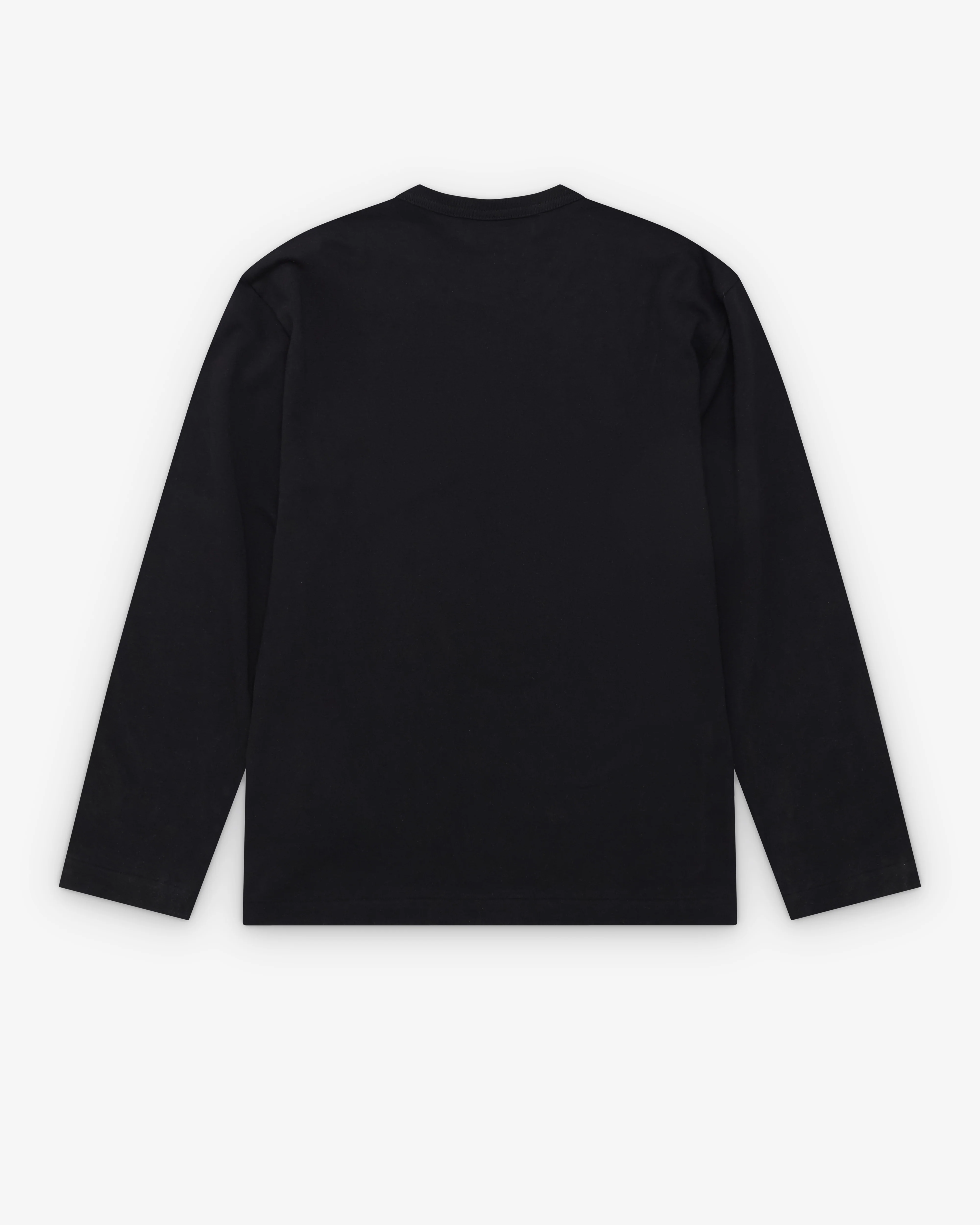 CDG - Men's Wavy Print Chest Logo L/S T-Shirt - (Black)