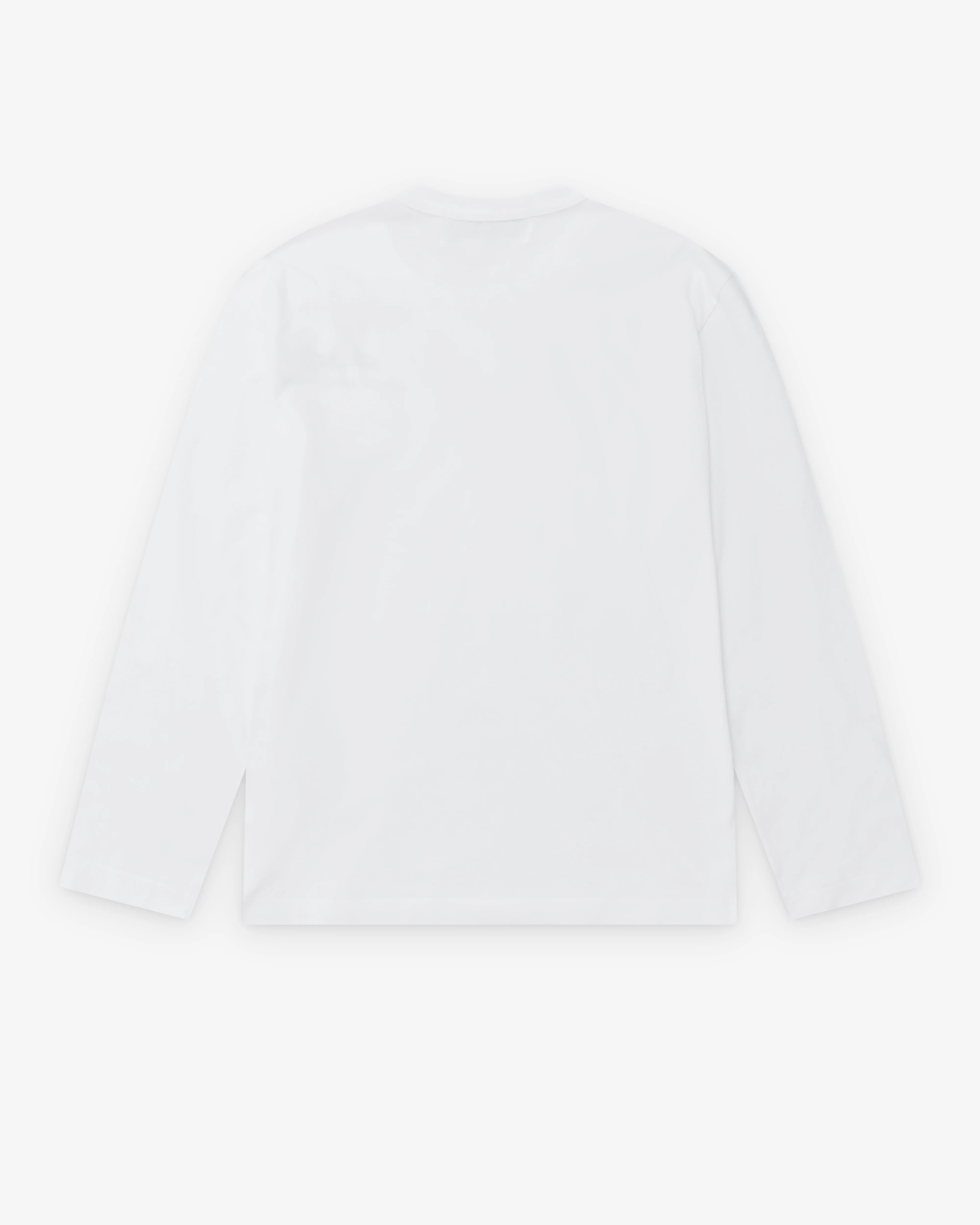 CDG - Men's Wavy Print Chest Logo L/S T-Shirt - (White)