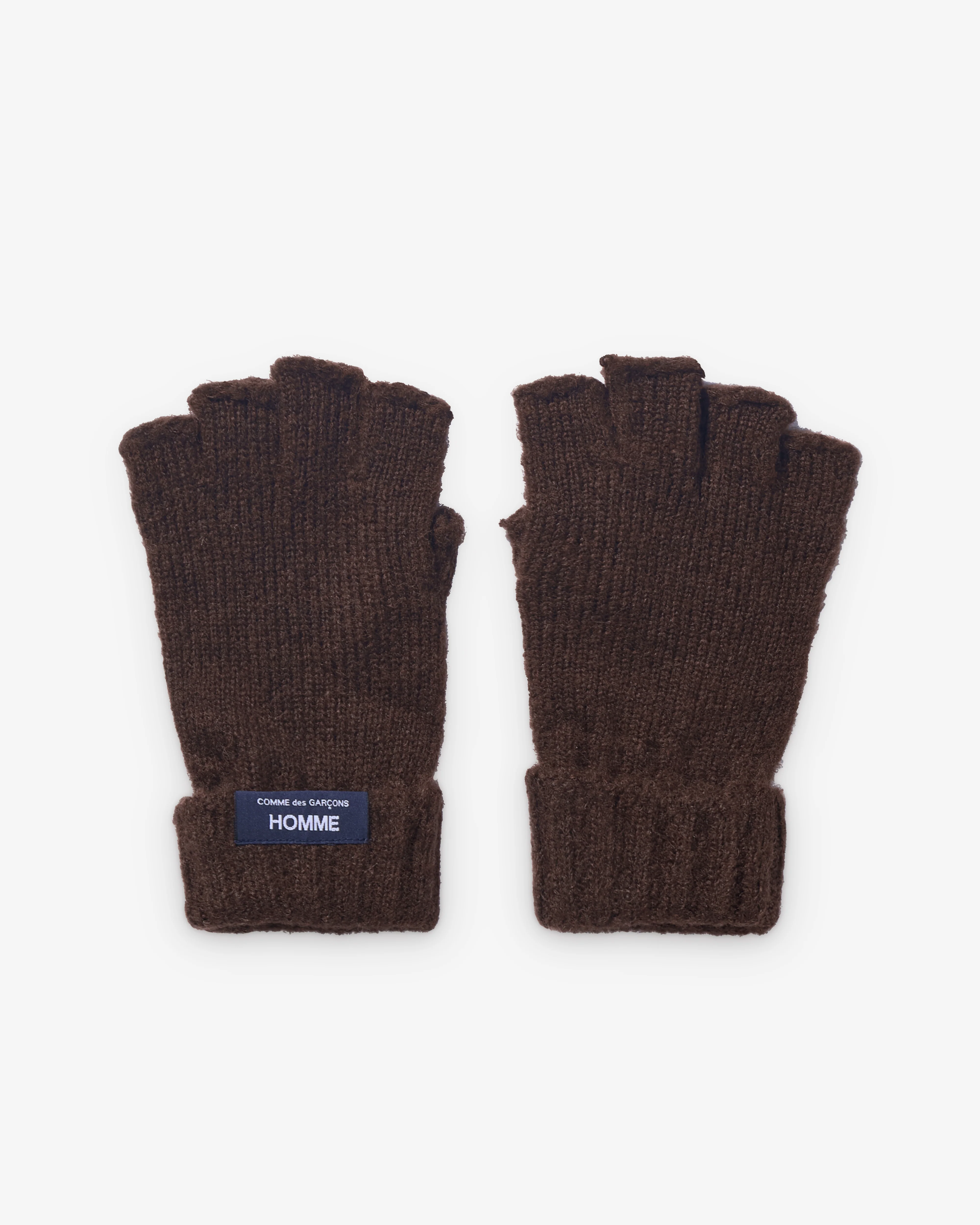 CDG Homme - Men's Fingerless Gloves - (Brown)