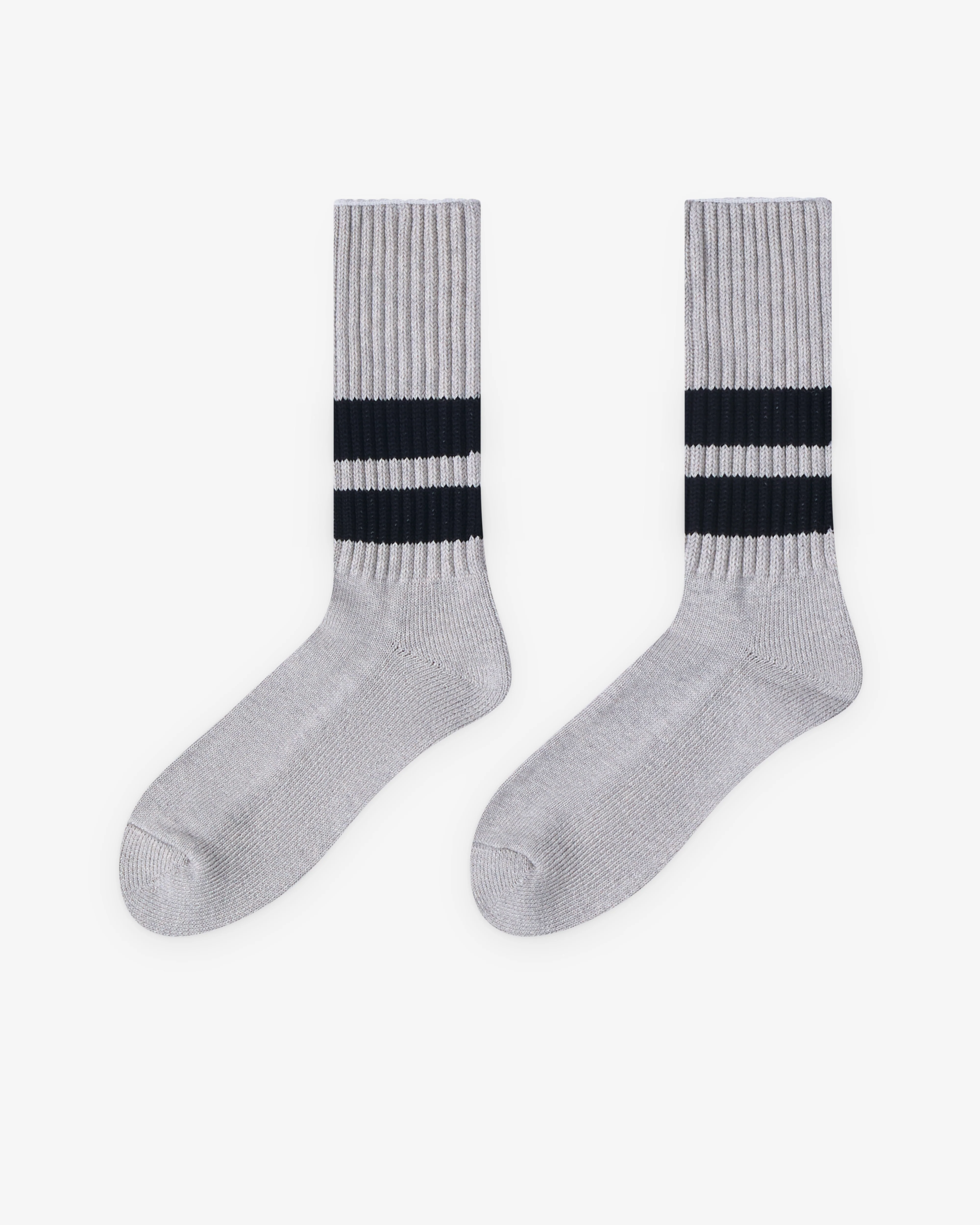 CDG Homme - Men's Ribbed Socks - (Heather Grey)