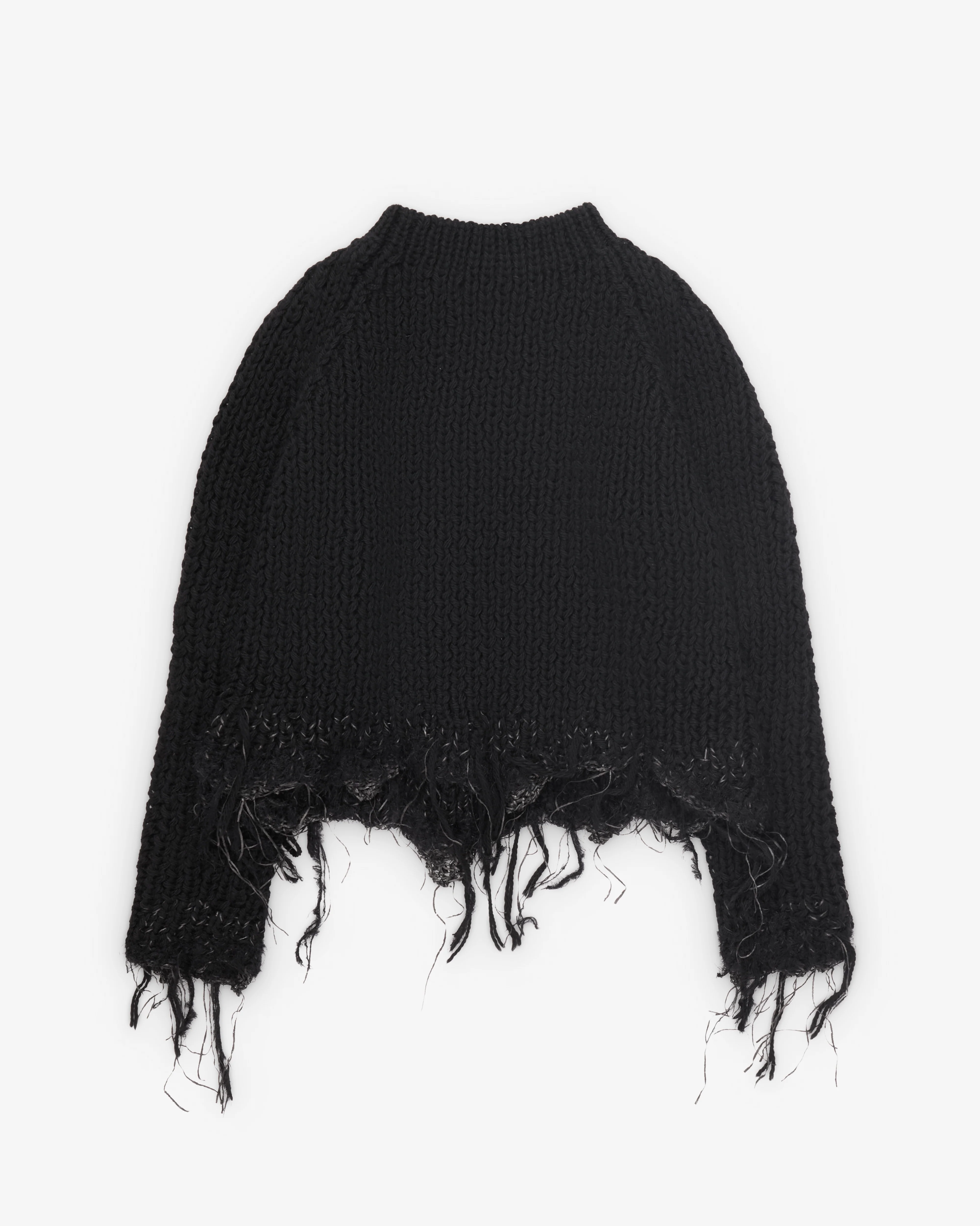 Junya Watanabe - Women's Frayed Heavy Knit Sweater - (Black)