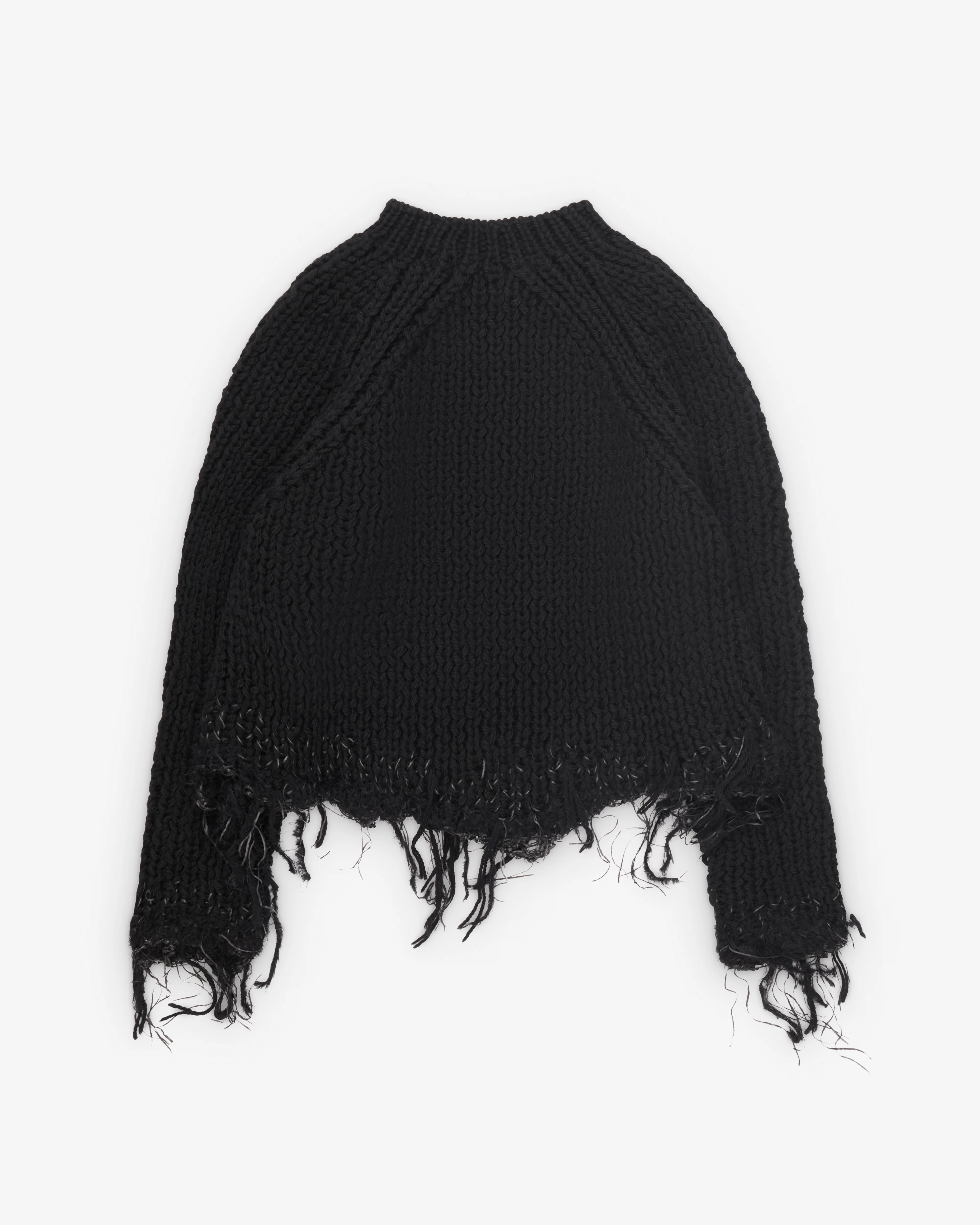Junya Watanabe - Women's Frayed Heavy Knit Sweater - (Black)