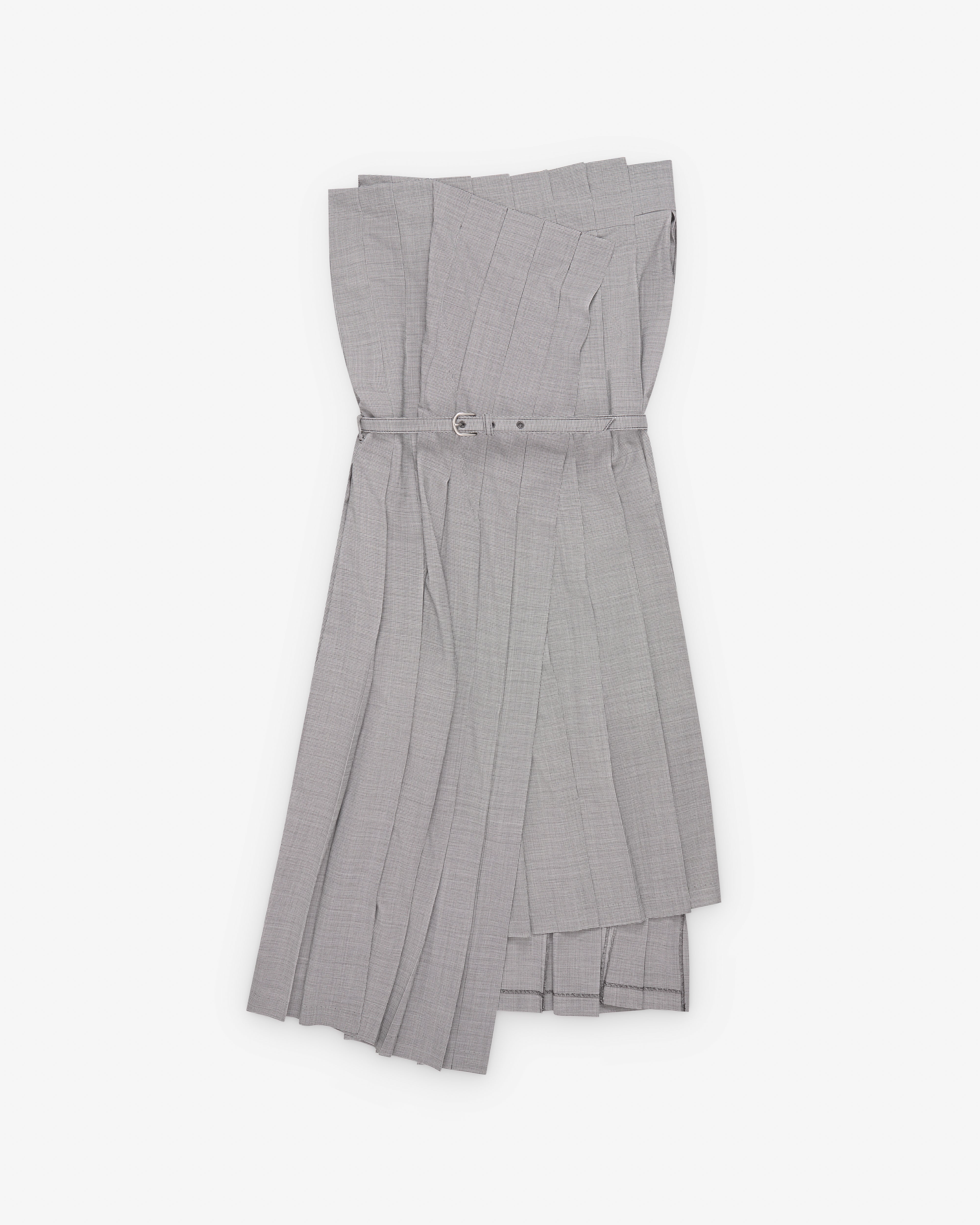 Junya Watanabe - Women's Belted Pleated Dress - (Black/White)