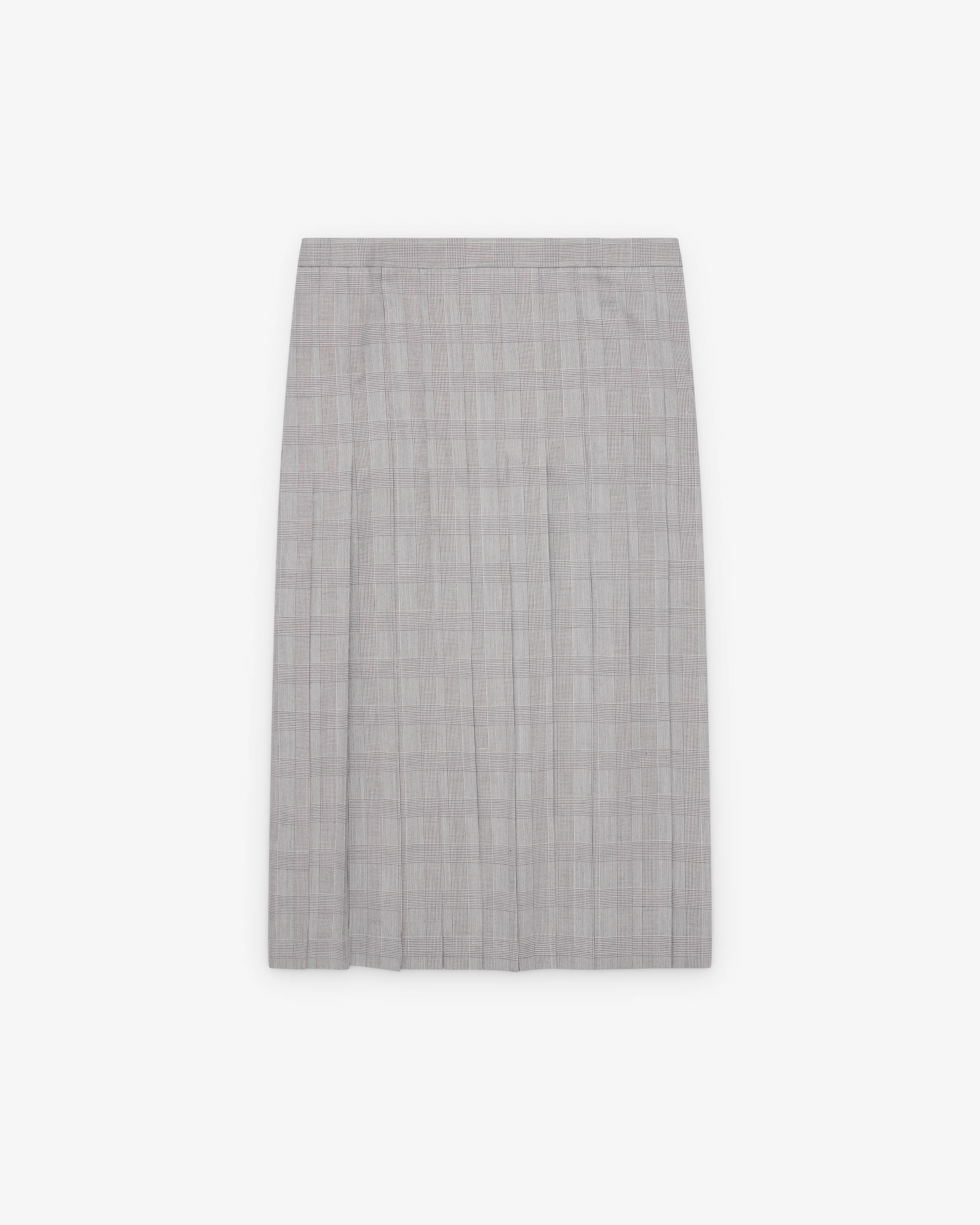 Junya Watanabe - Women's Pleated Glen Check Skirt - (Black/White)