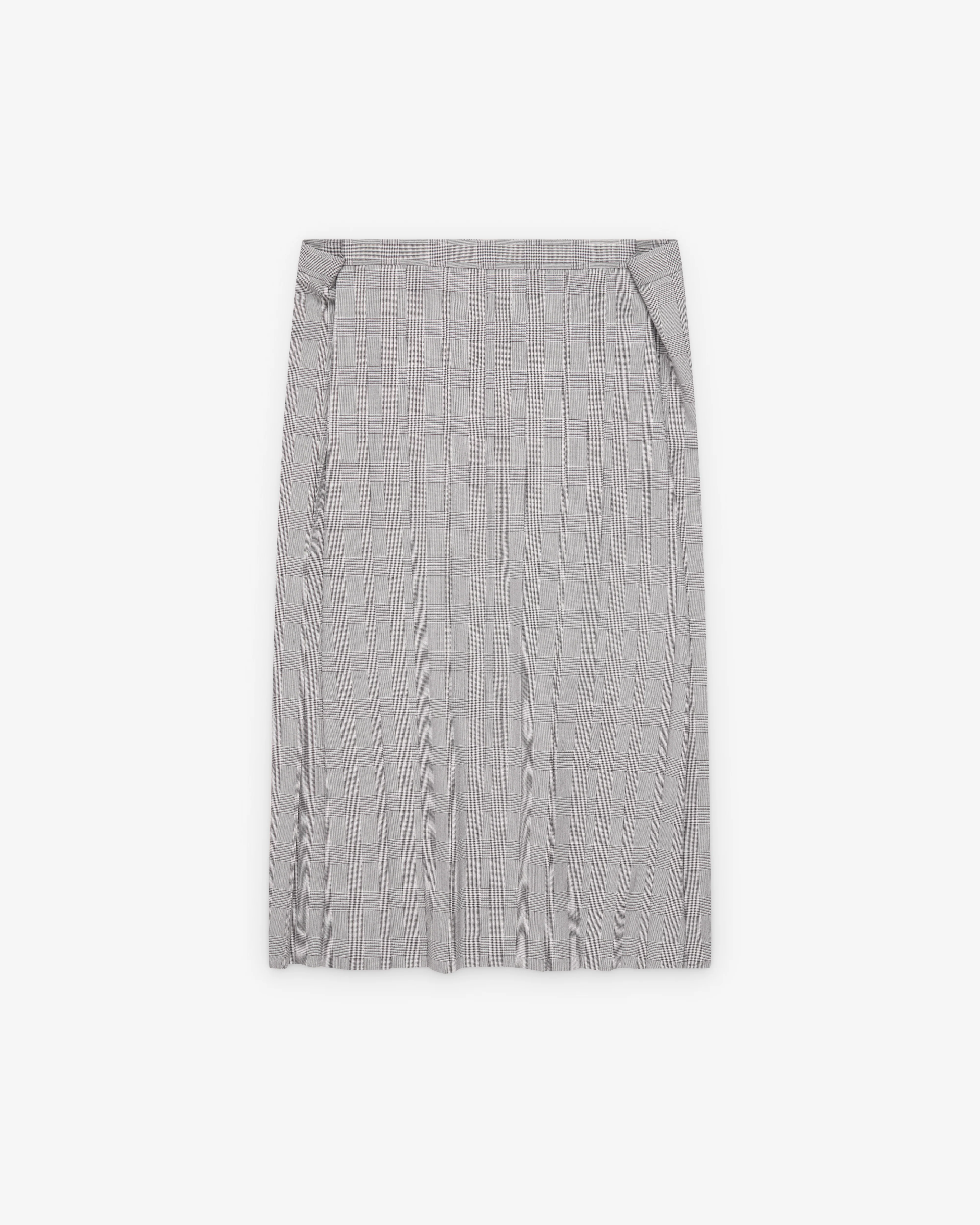 Junya Watanabe - Women's Pleated Glen Check Skirt - (Black/White)