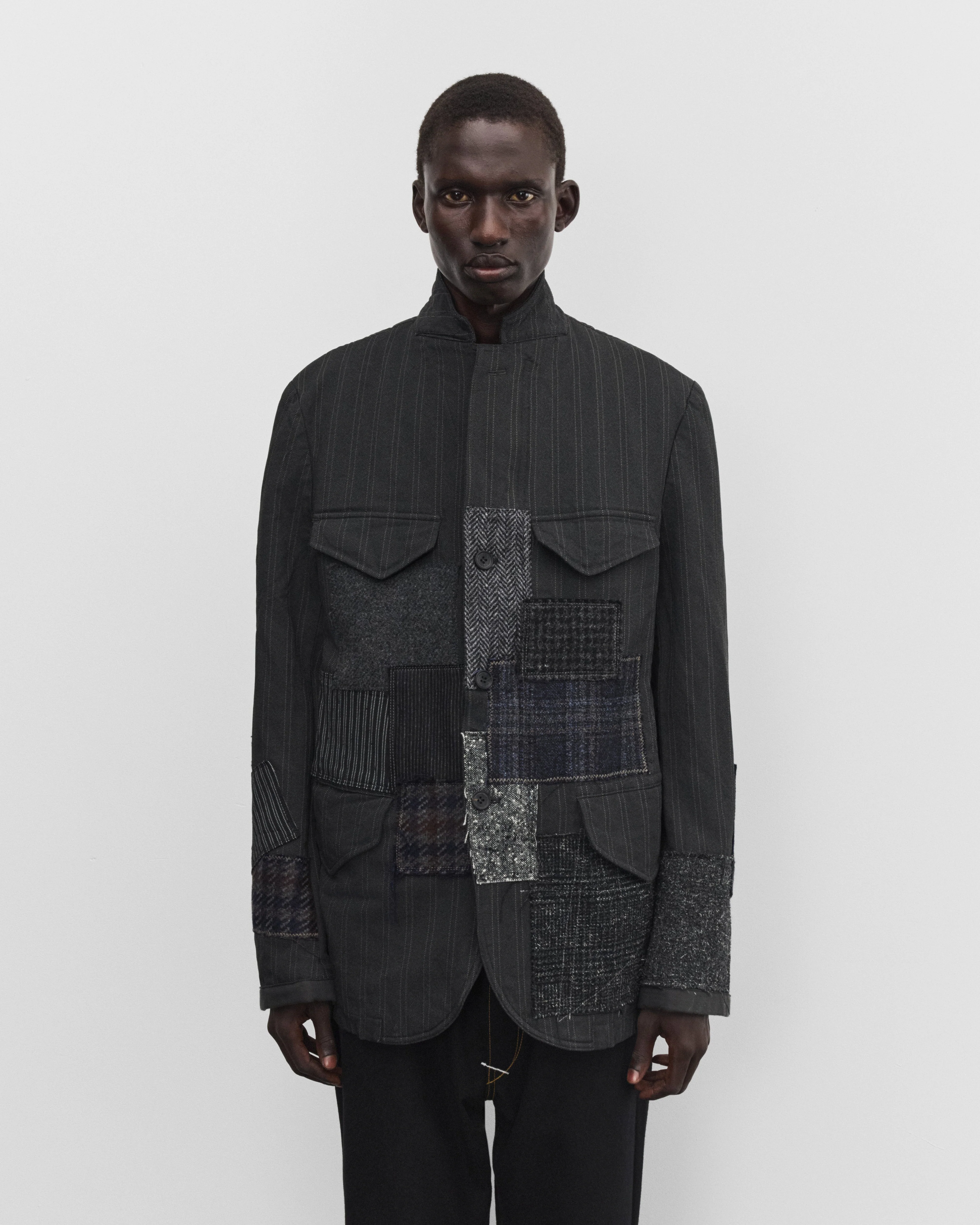 Junya Watanabe Man - Men's Patchwork Zip Blazer - (Grey/Mix)