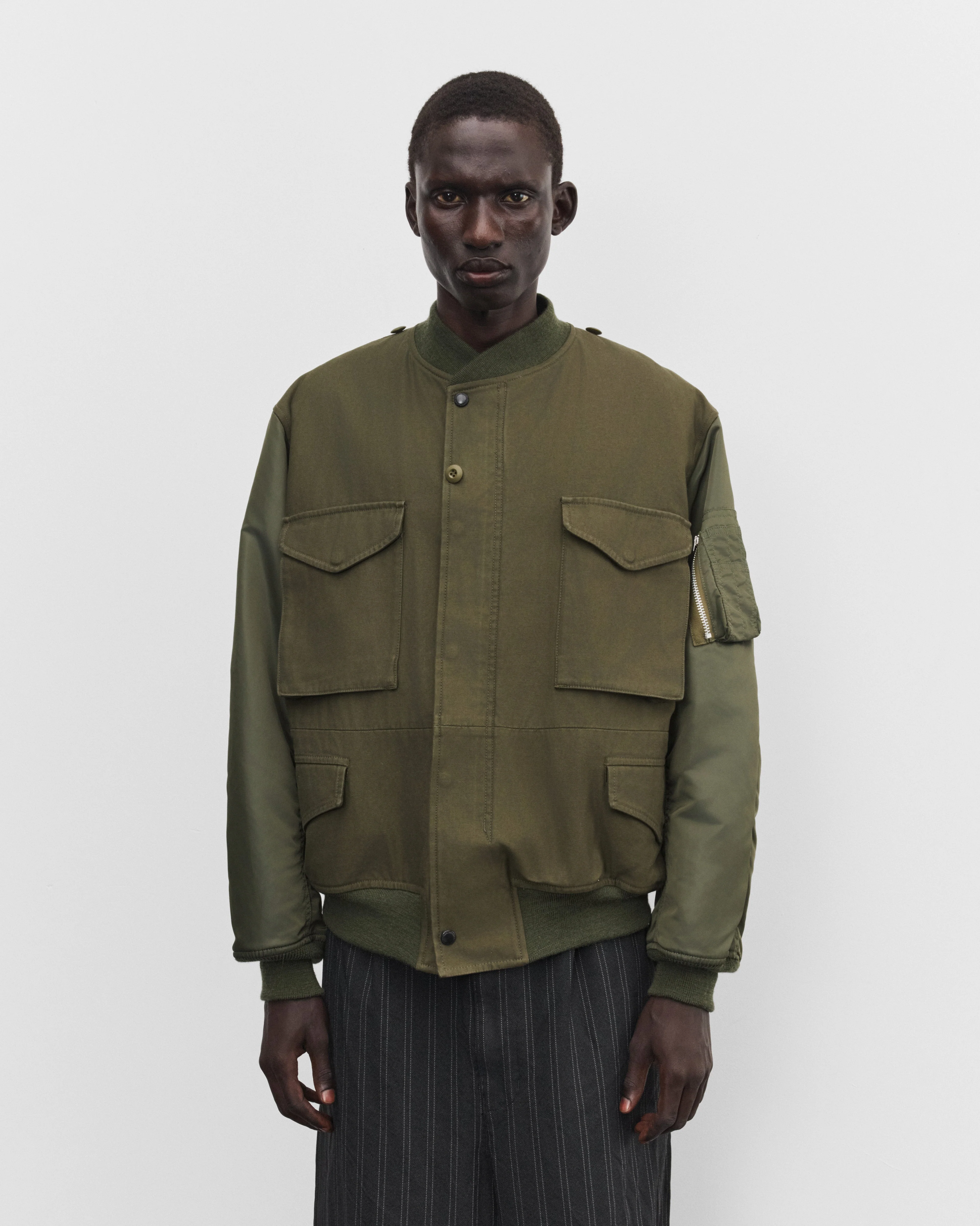 eye Junya Watanabe Man - Men's Needles Bomber Jacket - (Khaki Green)